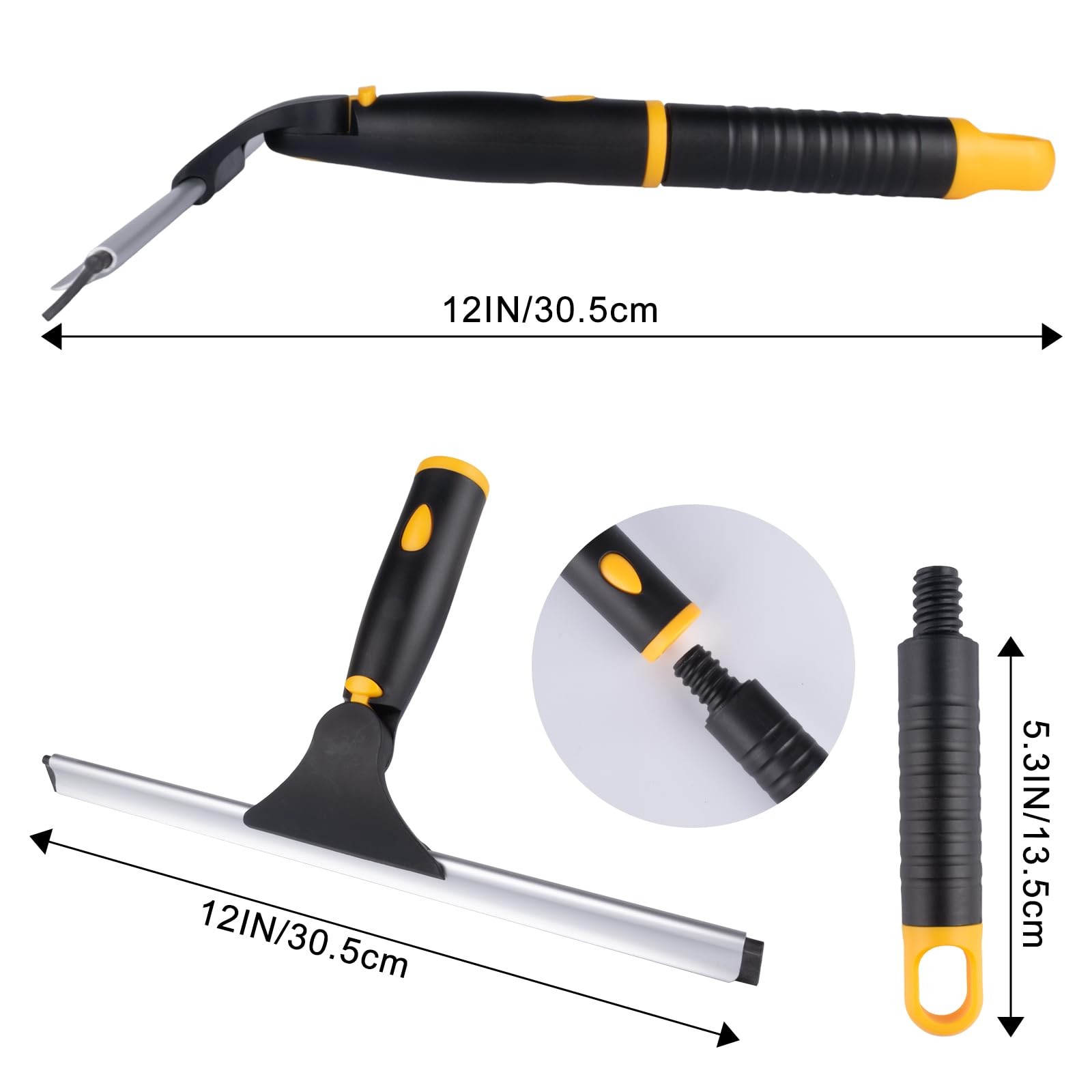 Swivel Shower Squeegee for Glass Doors, All-Purpose Anti-Slip Window Squeegee…