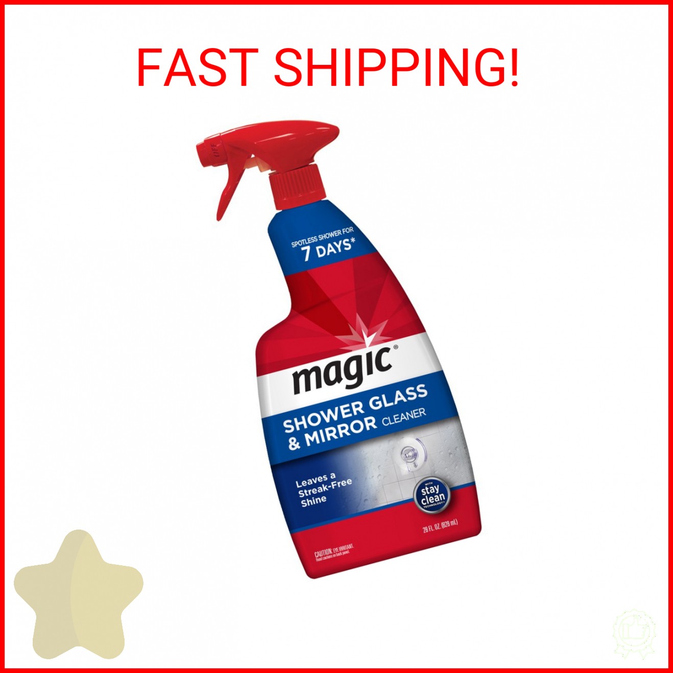 Magic Shower Glass & Mirror Cleaner, 28 Fluid Ounce (Packaging May Vary)