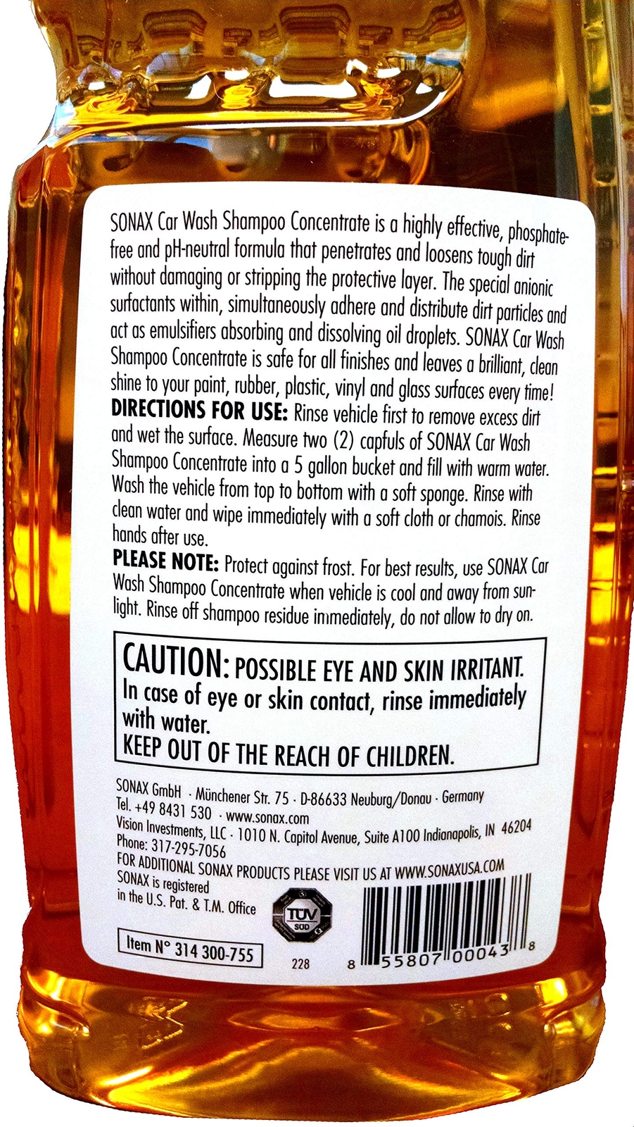 314300755 Car Wash Shampoo Concentrate 33.8 Fl. Oz.