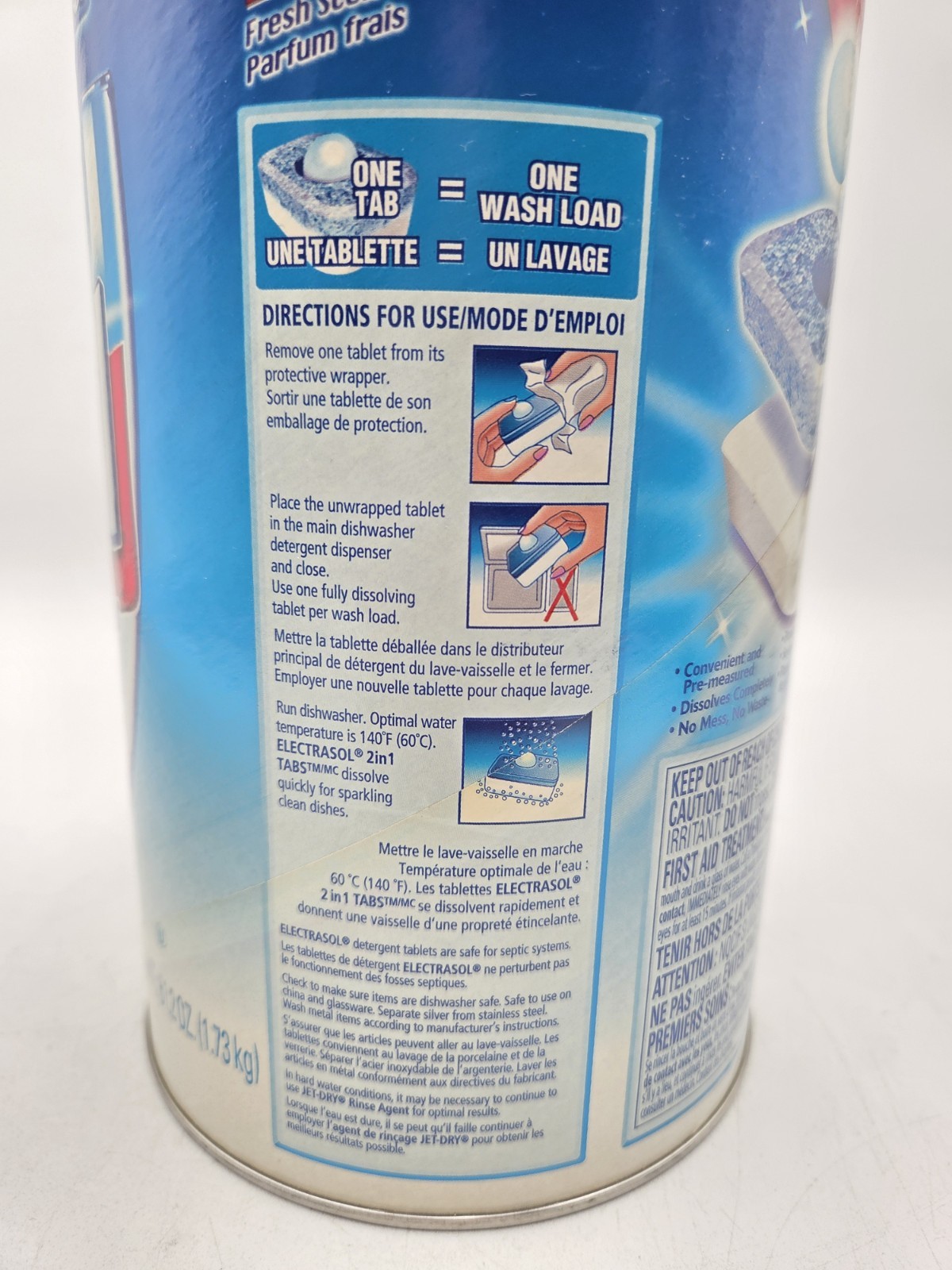 Vintage Electrasol 2-in-1 Tabs with Jet-Dry Powerball 85 Tabs Sealed Tub