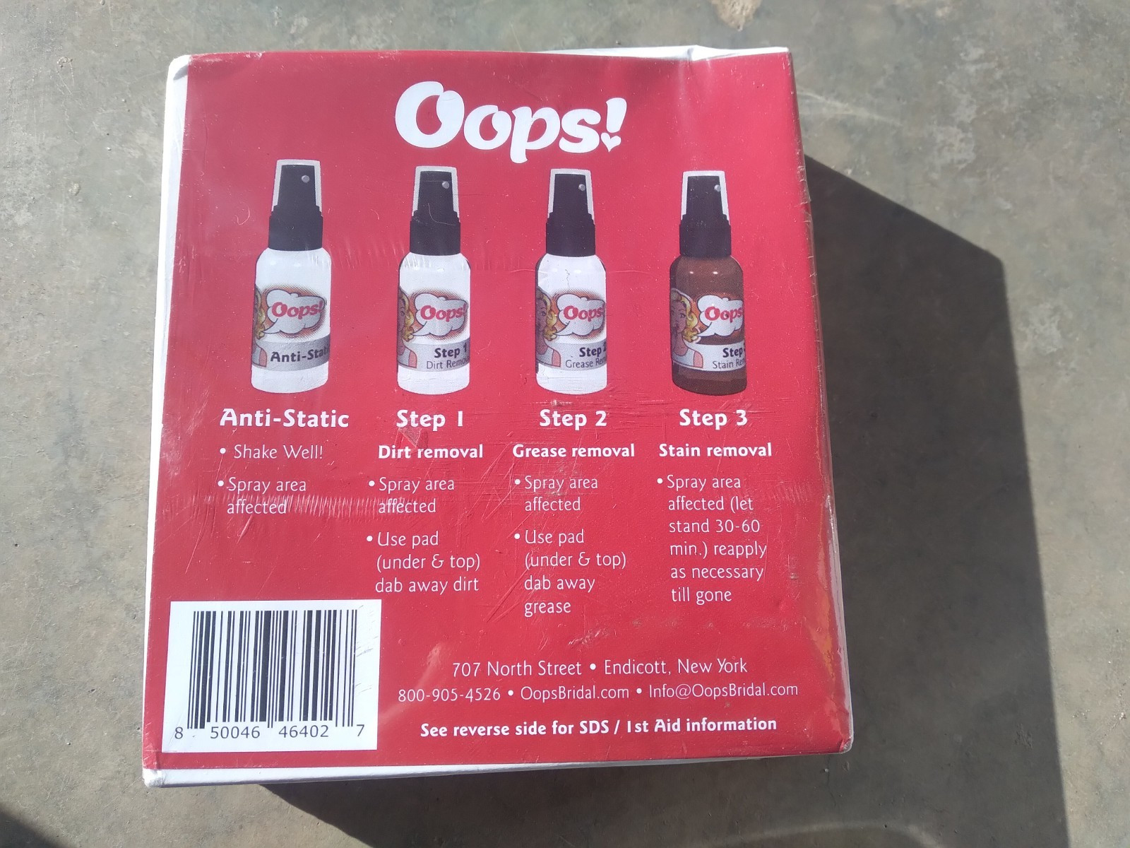 Oops! Dirt Grease & Stain Remover Spray for Wedding Gown + Spotting Towel