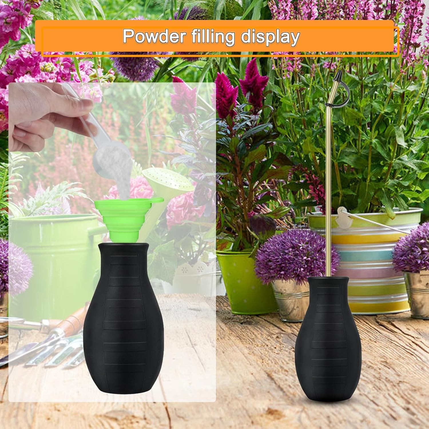Diatomaceous Earth Duster, Powder Sprayer, Garden Duster Applicator Dispenser wi