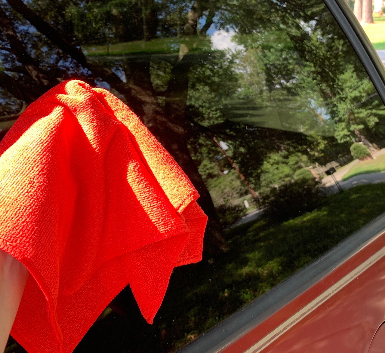 5 RED MICROFIBER CLEANING WASH CLOTH TOWEL RAG 16″x16″ : KITCHEN BATH BAR CAR