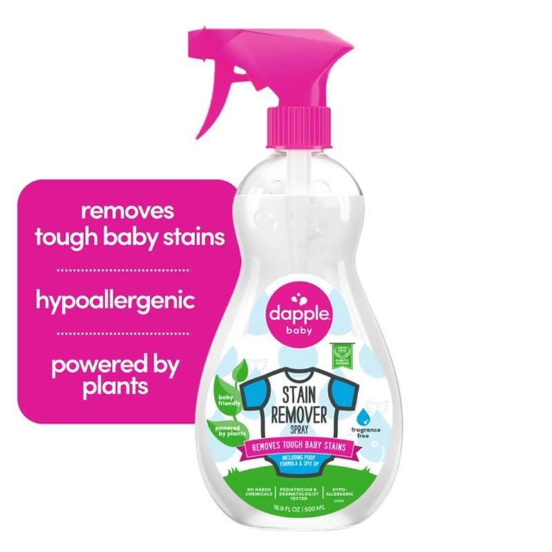 Hypoallergenic Baby Stain Remover Spray Plant-Based Fragrance-Free Tough Stains
