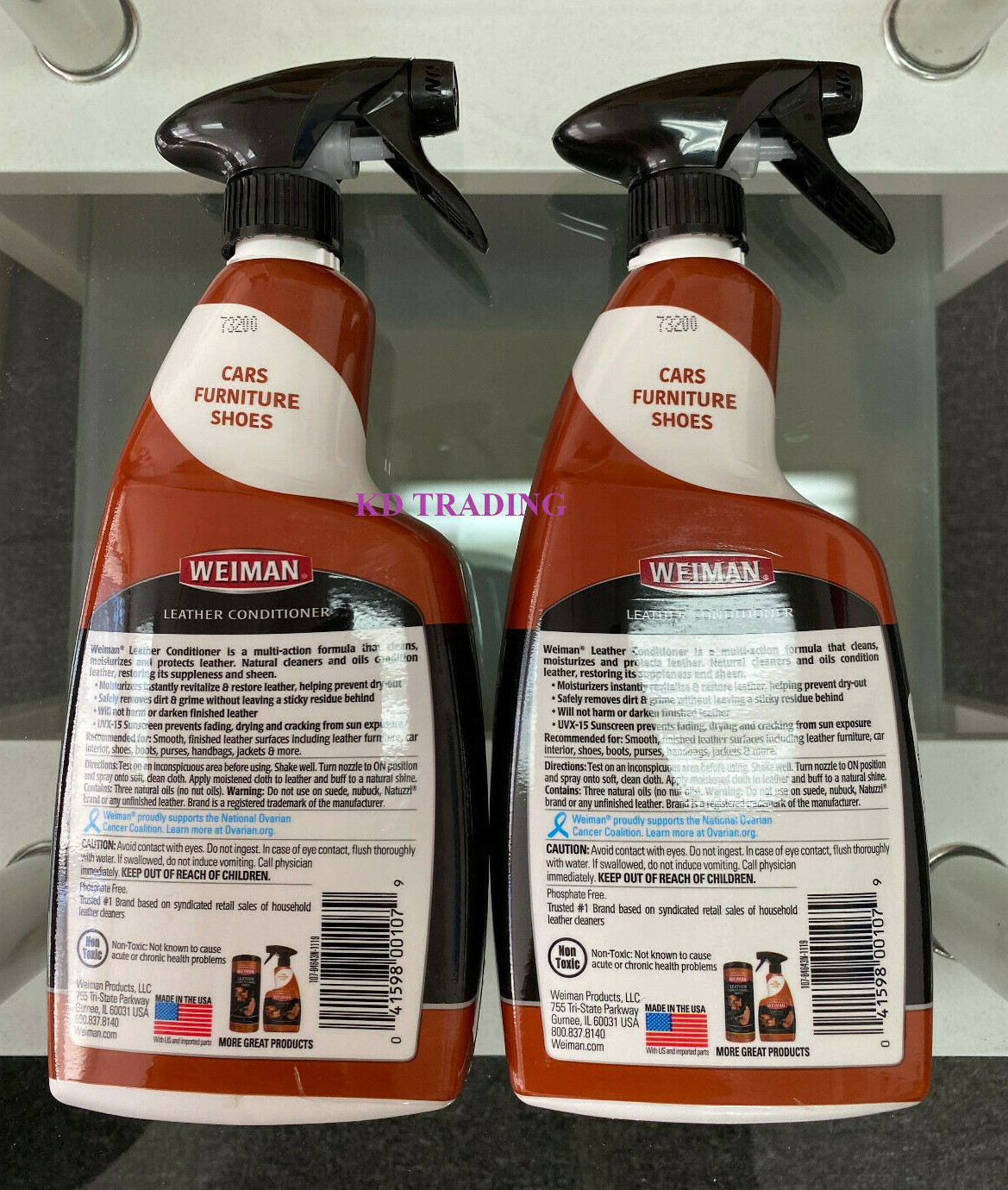 (2-Pack) Weiman Leather Cleaner Protect Restore Car Auto Seat Shoe Sofa 22oz