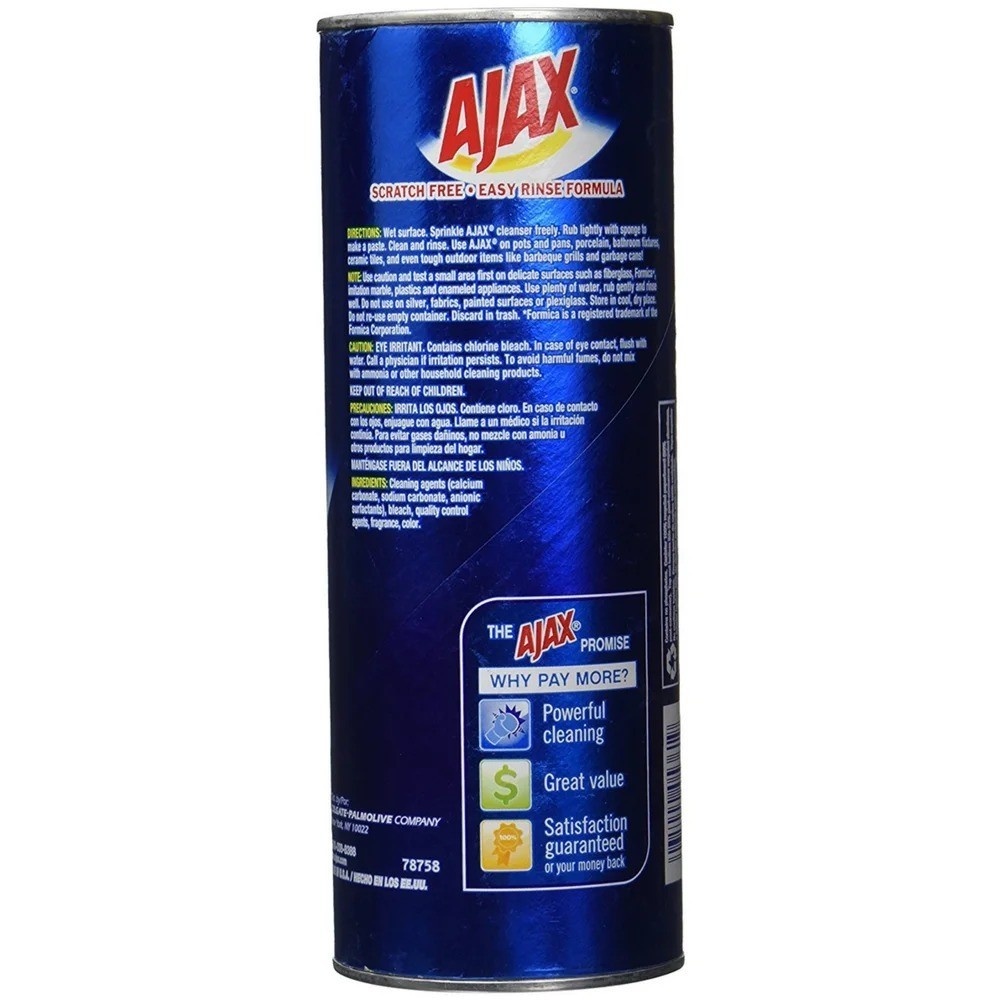 Ajax Multi-Purpose Cleaner Powder Cleanser with Bleach 21 oz Single Bottle