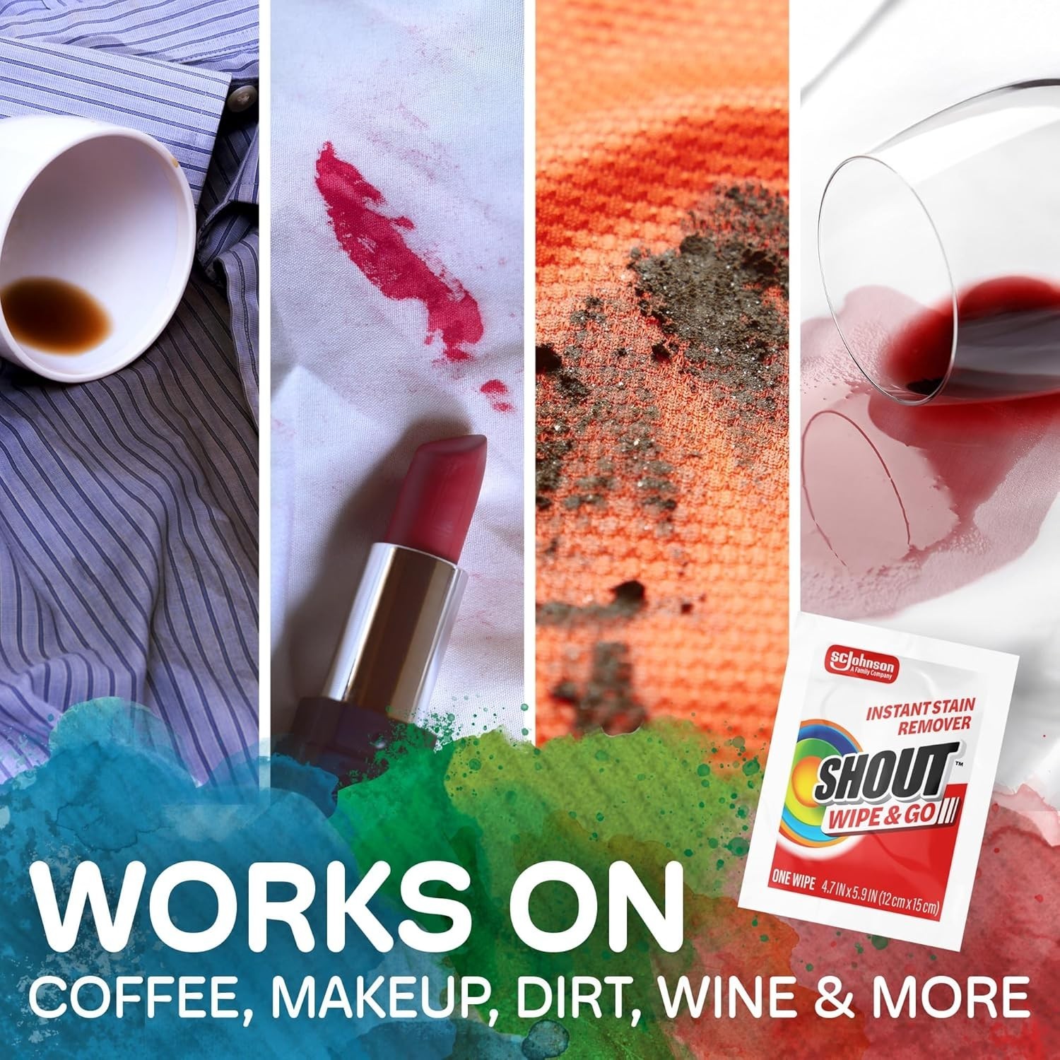 Portable Stain Removing Wipes – Dye-Free & Fragrance-Free, Perfect for Travel