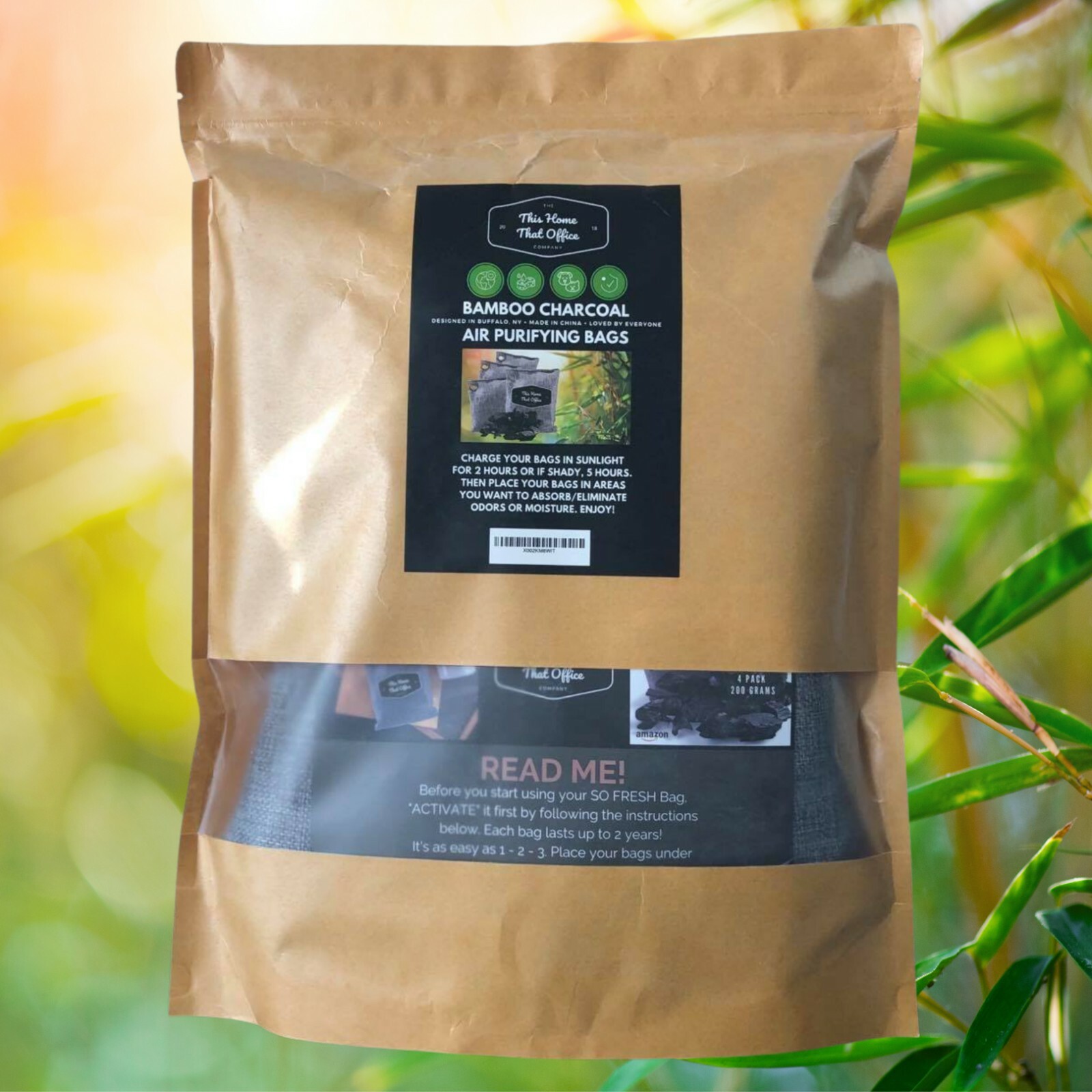 Bamboo Charcoal Odor Eliminating Bags – Pack of 4 – 200 grams – Brand NEW