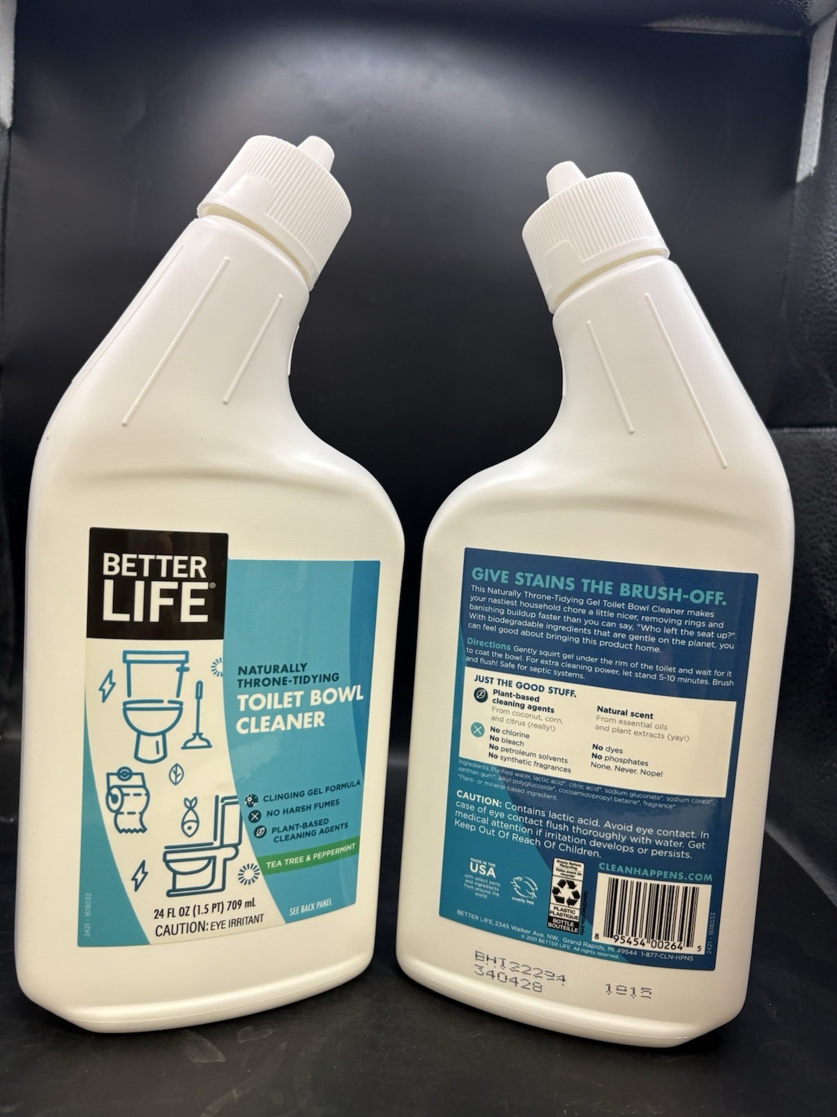 Better Life Toilet Bowl Cleaner, Plant-based, Stain & Odor Remover, Tea Tree &