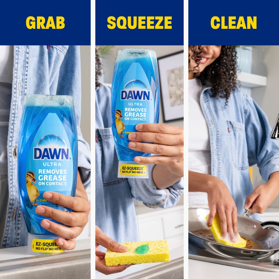 Dawn Ultra EZ-Squeeze Dish Soap Orange Scent 22oz Bottle No-Leak Design
