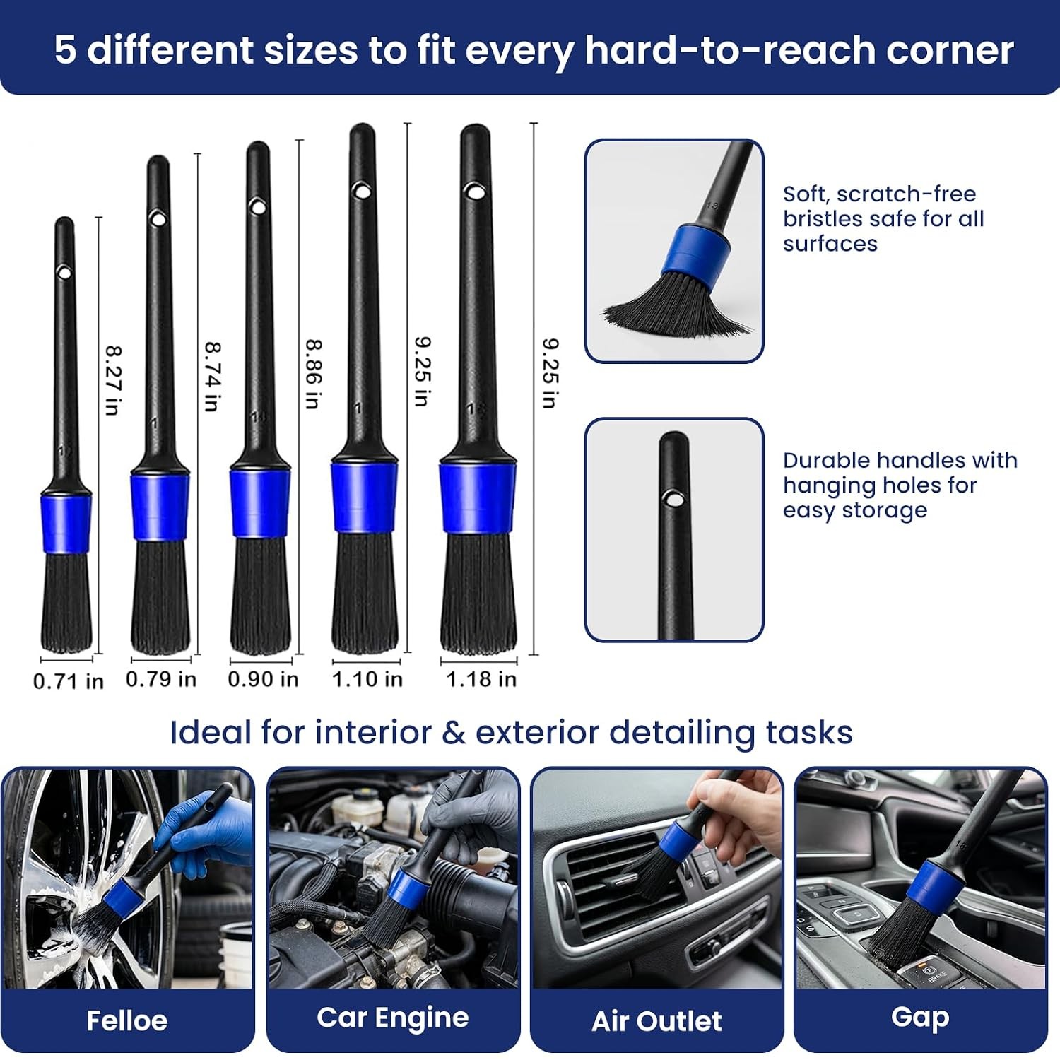 Car Detailing Kit Car Wash Cleaning Tools Brushes Supplies Cleaning Kit