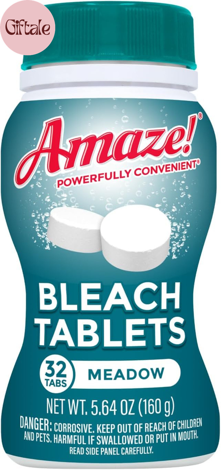 Ultra Concentrated Bleach Tablets [32 Tablets] – Meadow Scent – for Laundry, Toi