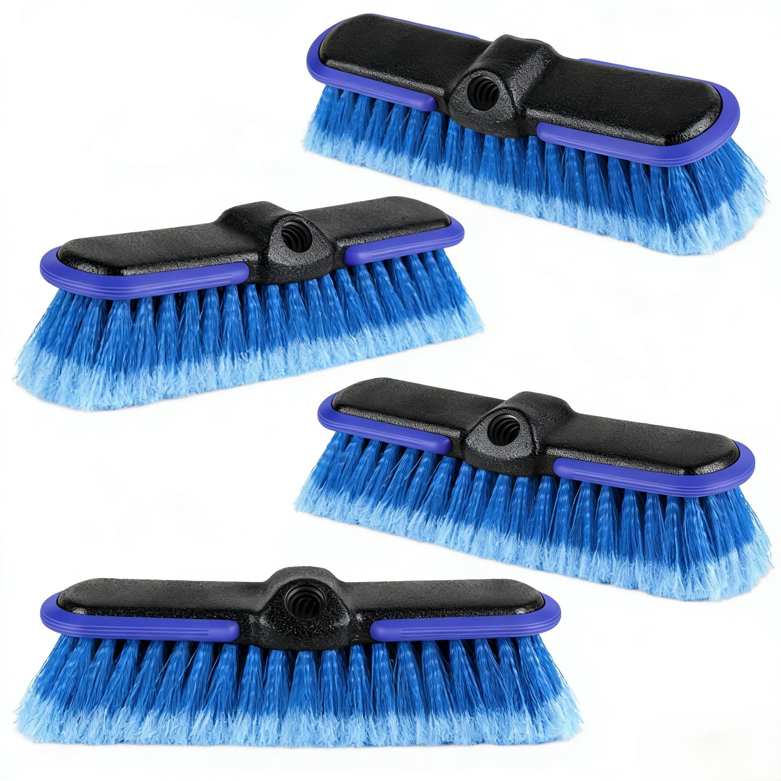 10Inch Soft Bristle Car Wash Brush Head with Protective Bumper 4 Pack