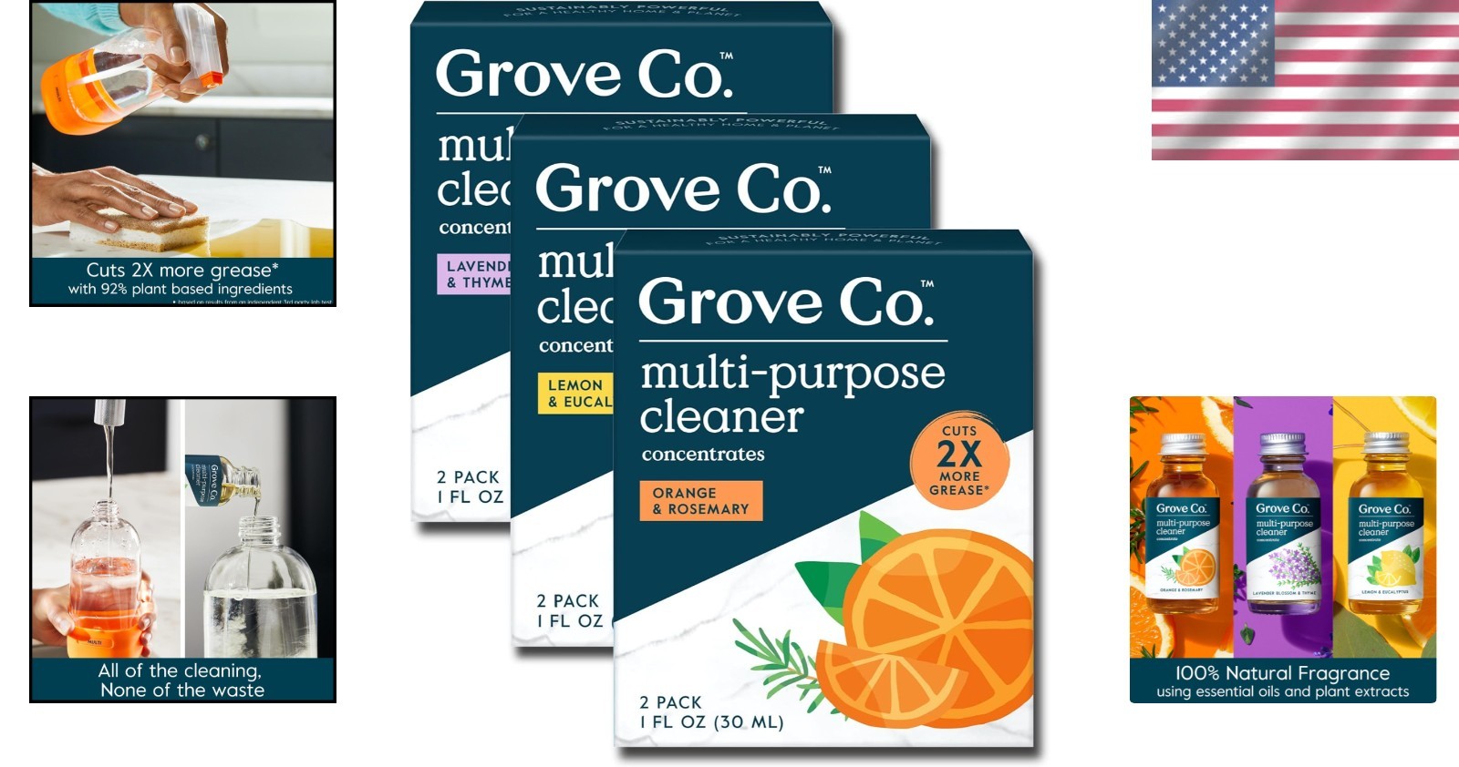 Plant-Based Multi-Purpose Cleaner Refills | 6 x 1oz, Simple & Powerful Cleaning