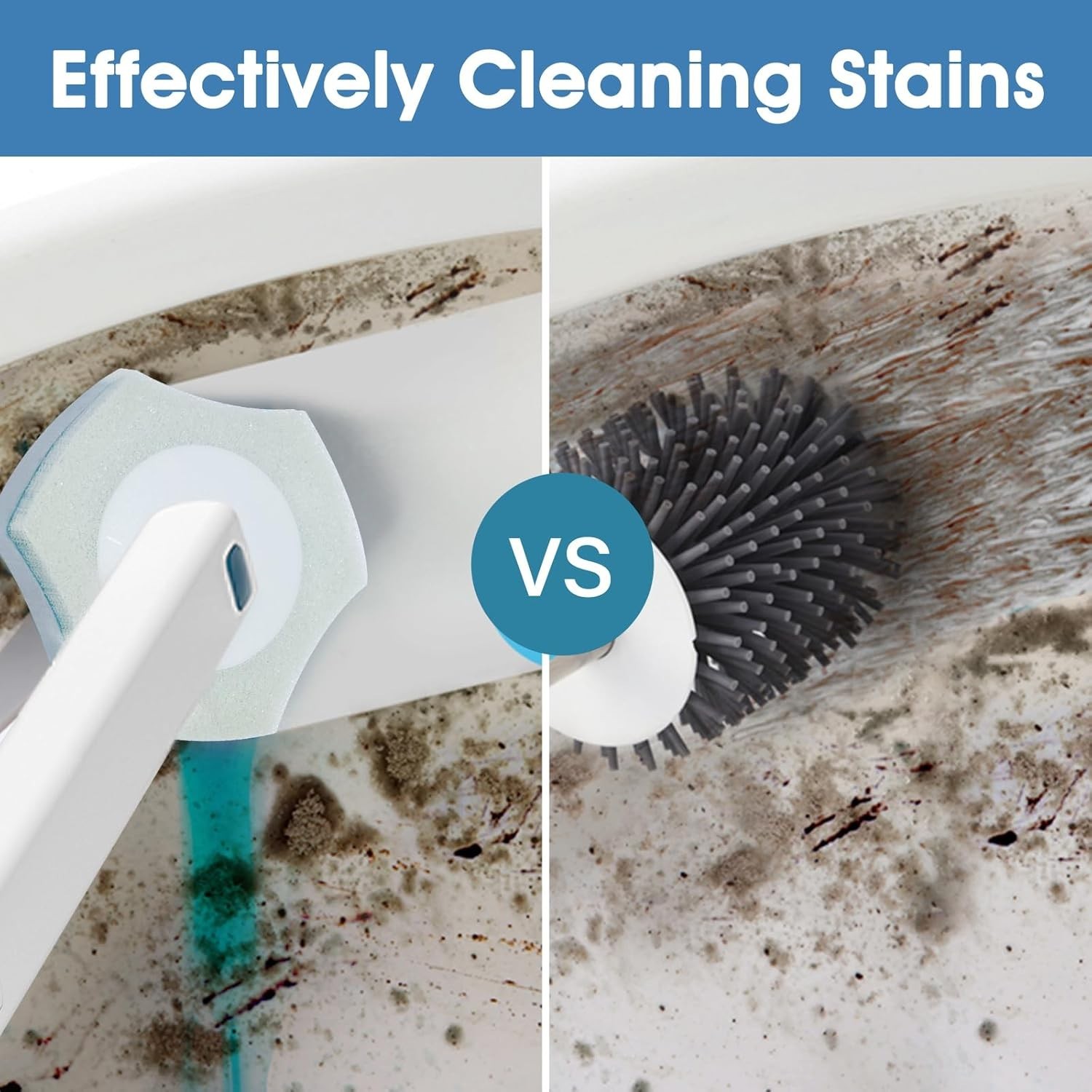 Sistema de limpieza de inodoros desechable con mango para la limpieza del baño