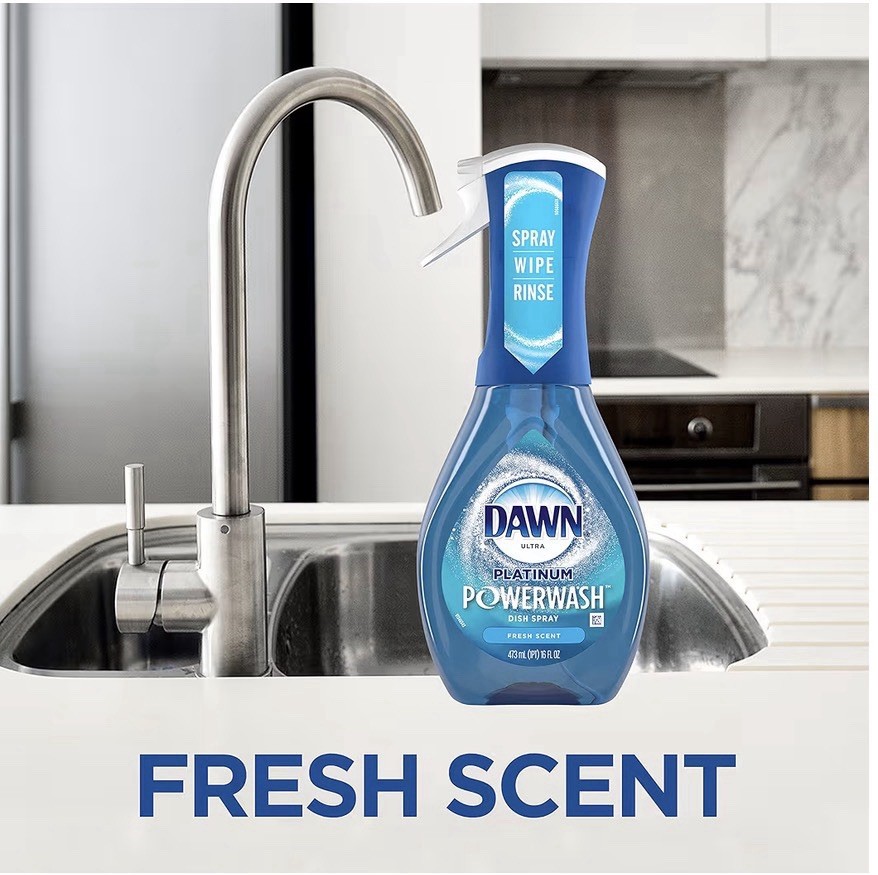 Dawn Platinum Powerwash Dish Spray, Dish Soap, Fresh Scent Bundle, 1 Spray (16Oz