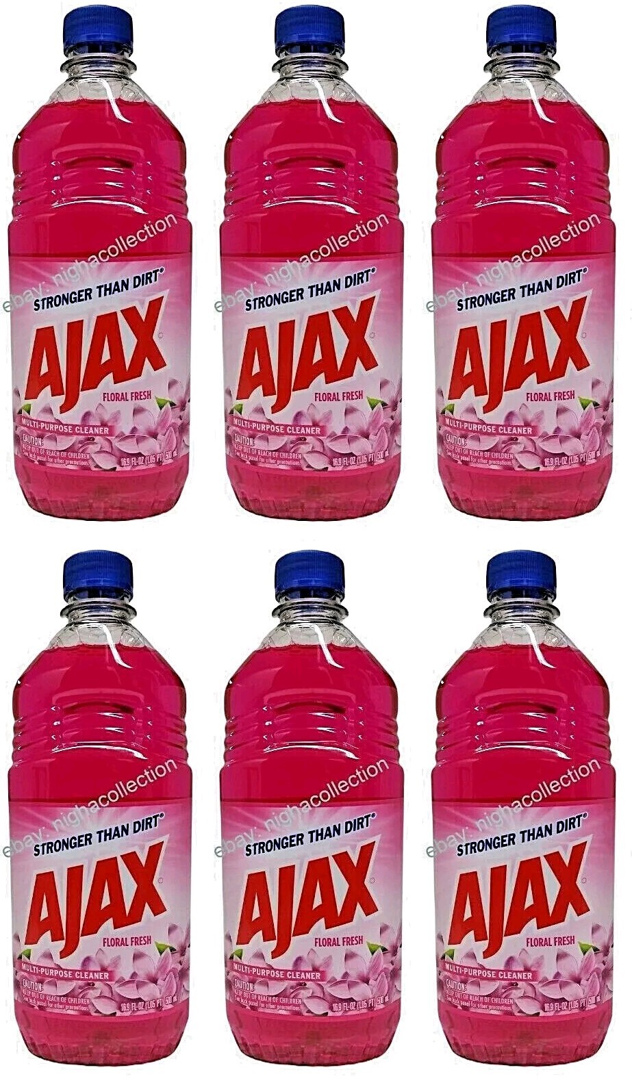 ( LOT 6 Bottles ) Ajax FLORAL FRESH All Purpose Cleaner 16.9 oz Each Bottle