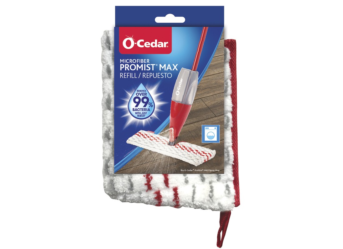 O-Cedar 163113 Mop Refill Pro Mist 9″ L Sponge Microfiber White