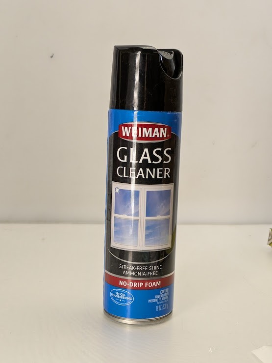 Lot of 6 WEIMAN 19 ounce Aerosol Spray Can Free Foaming Glass Cleaner No Drip