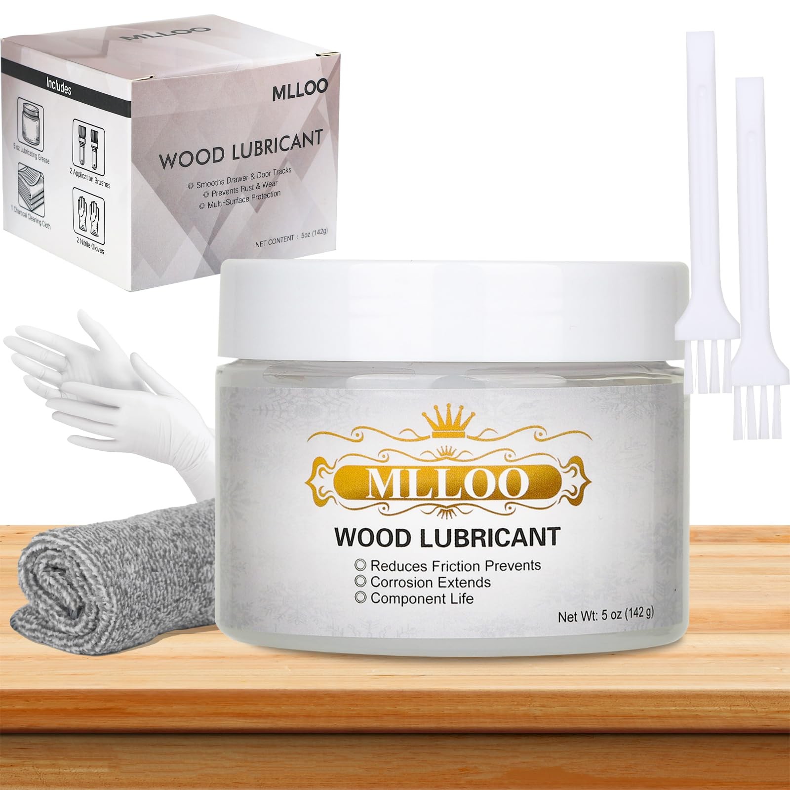 Wood Lubricant Multi-Purpose Paste Wax, 5oz for Home, Restore & Maintain Wood…