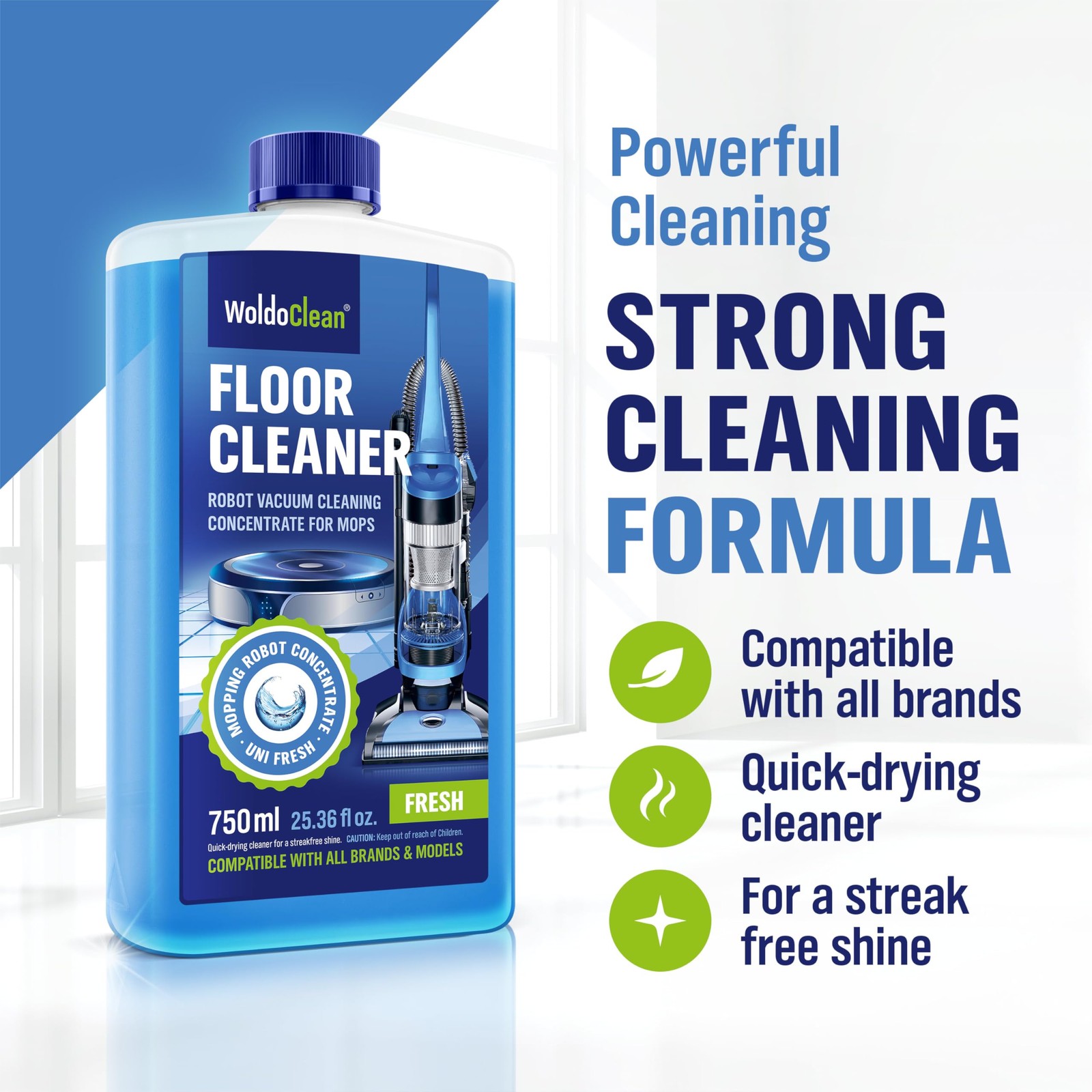 Floor Cleaner Solution for Robot Mops 25.36 fl.oz – Concentrate Makes 40 Gall…