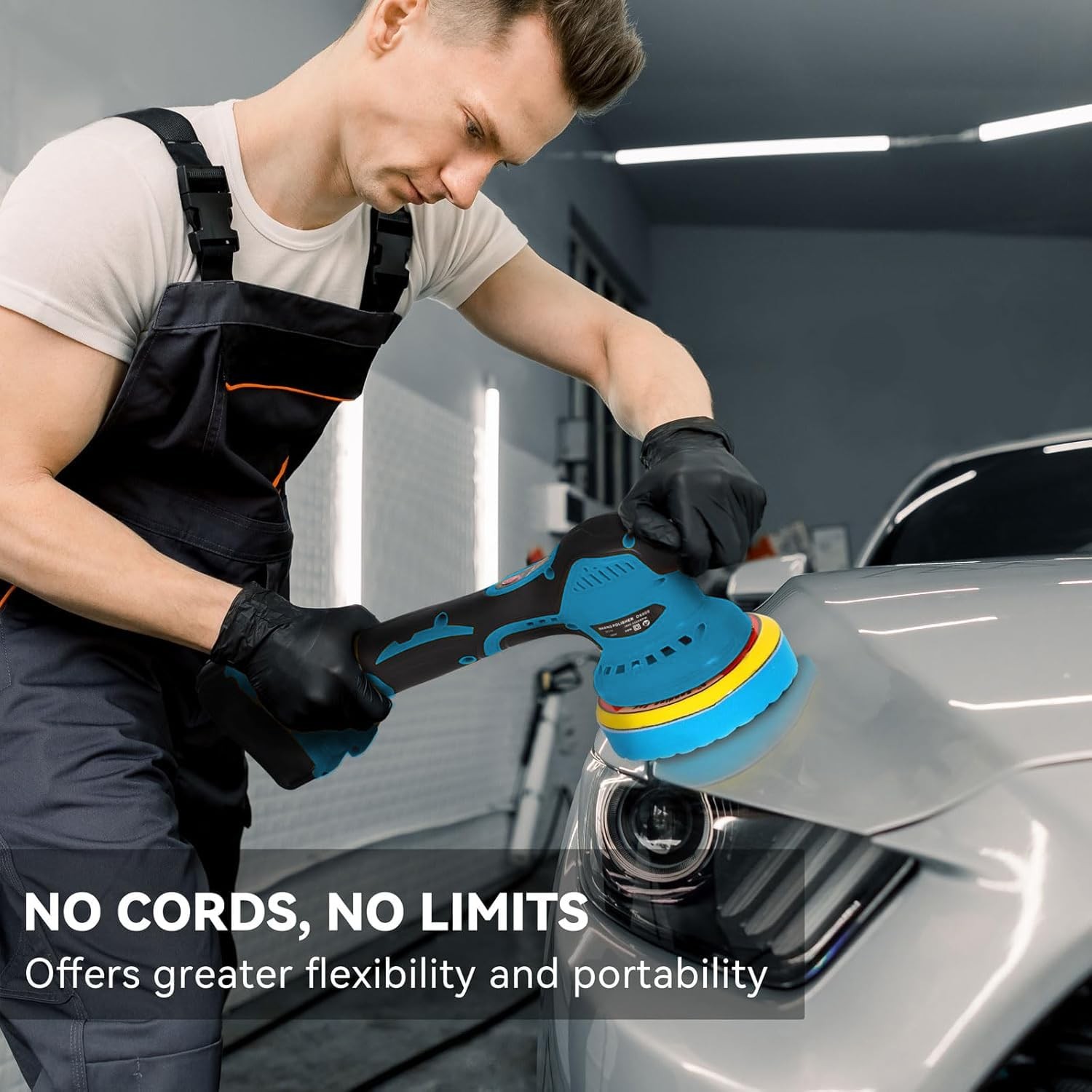 Buffer Polisher Compatible with Makita 18v Battery, Cordless 6 Inch Orbital B…