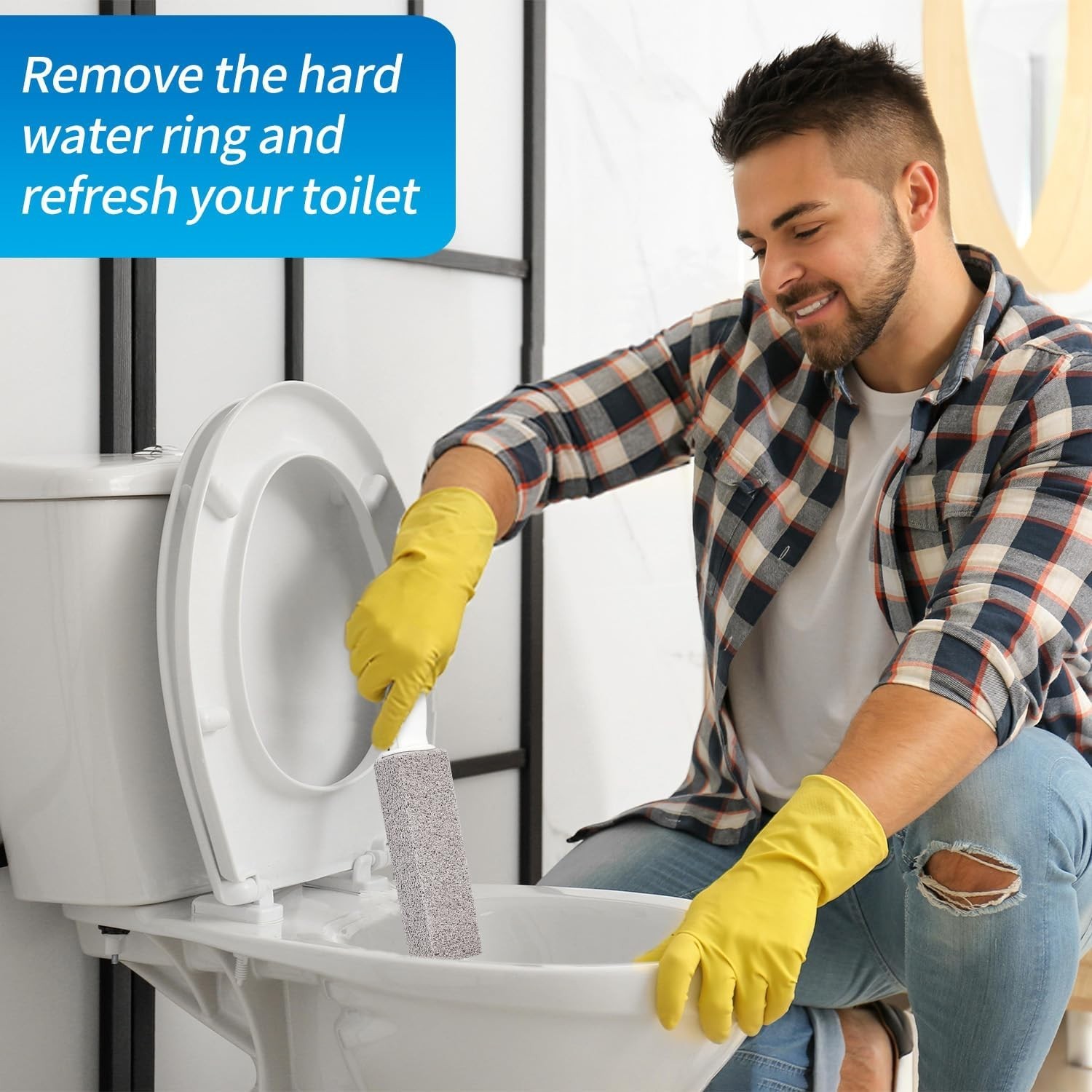 Compact Toilet Cleaner Stick – Removes Calcium, Iron, and Hard Water Deposits