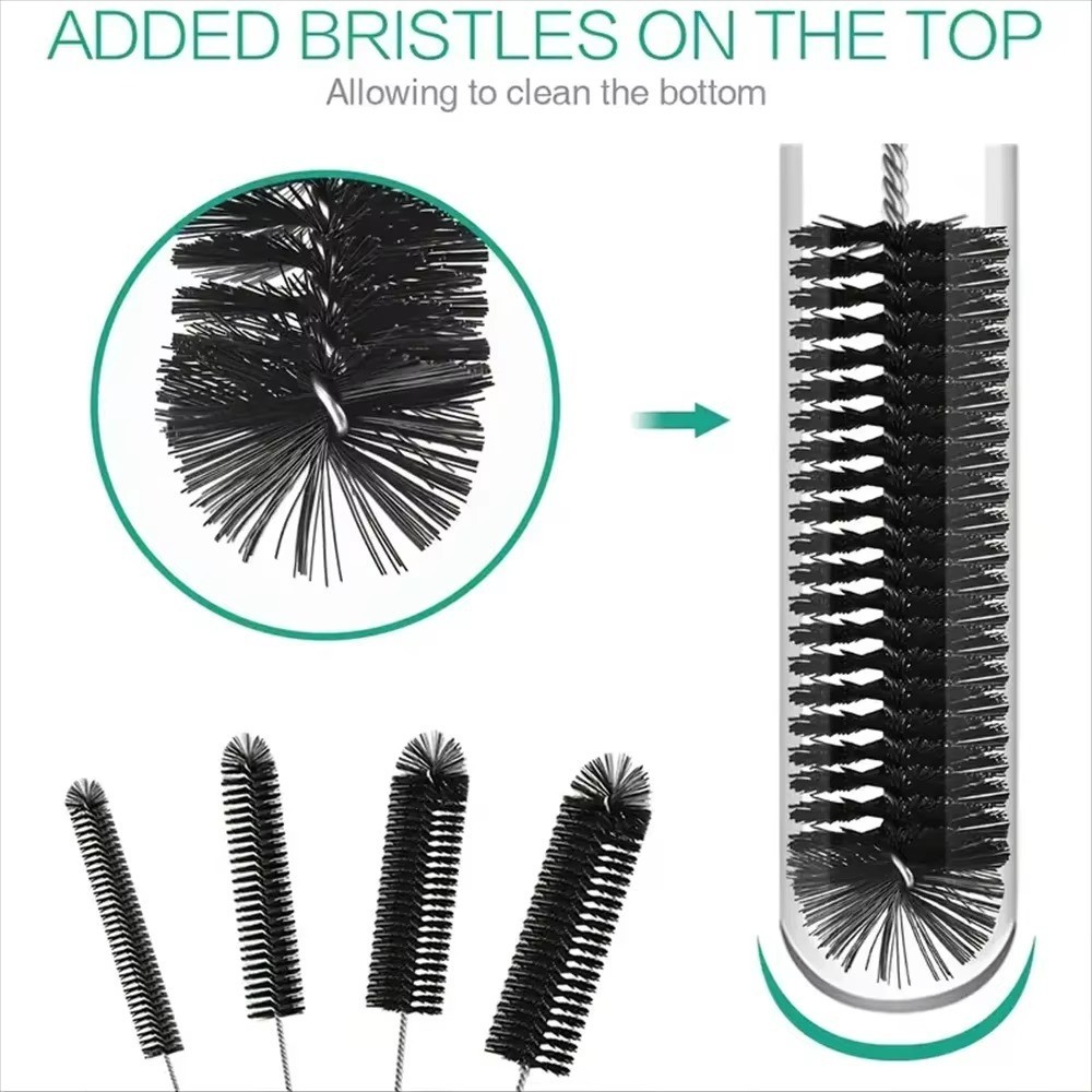 US Nylon Straw Brush Cleaner Bottle Tube Pipe Small Long Cleaning 1-10Set