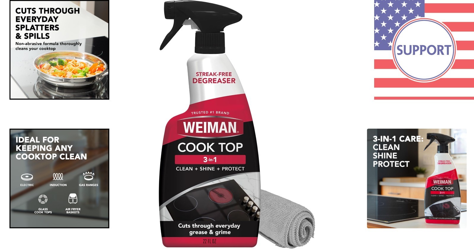 22oz Daily Cooktop Cleaner – Non-Abrasive Streak-Free Liquid for Glass & Ceramic