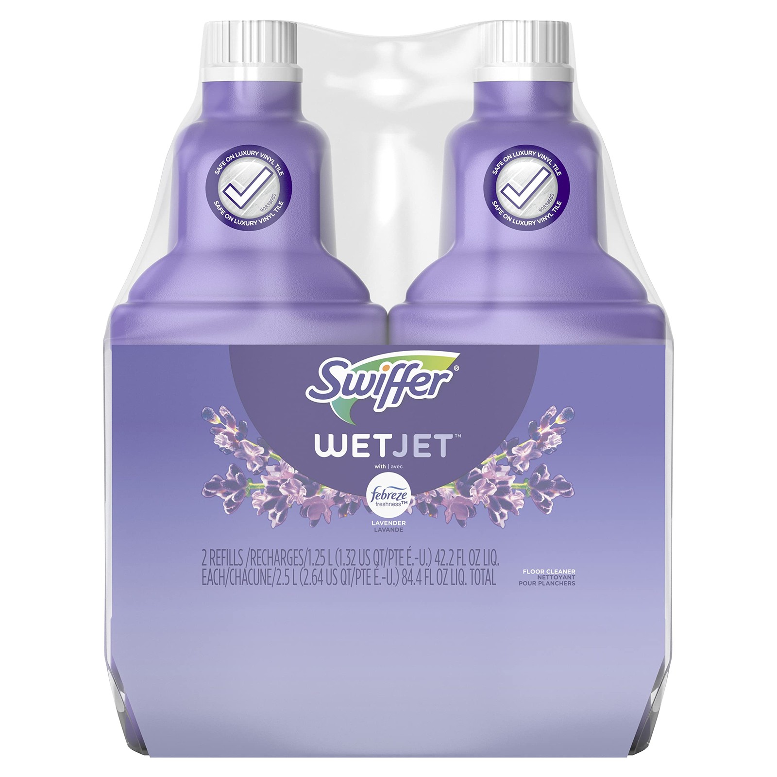 Swiffer WetJet Multi-Purpose Floor Cleaner Solution with Febreze Refill, Hardwoo