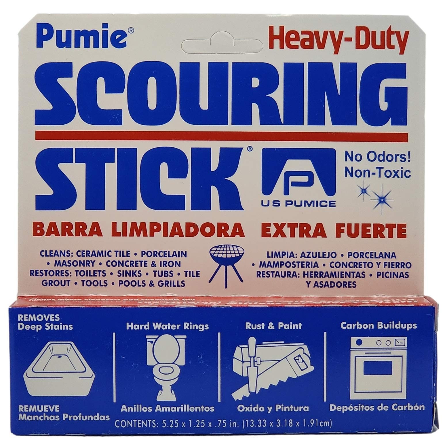 Pumie Scouring Stick Heavy Duty Cleaning Tool for Tough Stains and Buildup