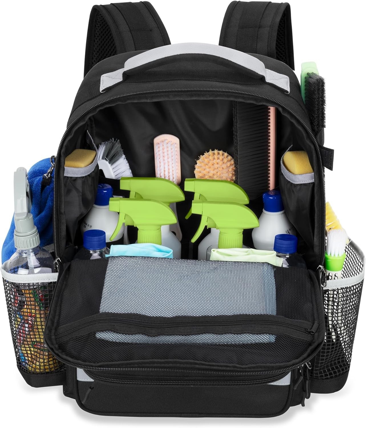 Deluxe Waterproof Cleaning Backpack with Multiple Pockets for Organizing Tools