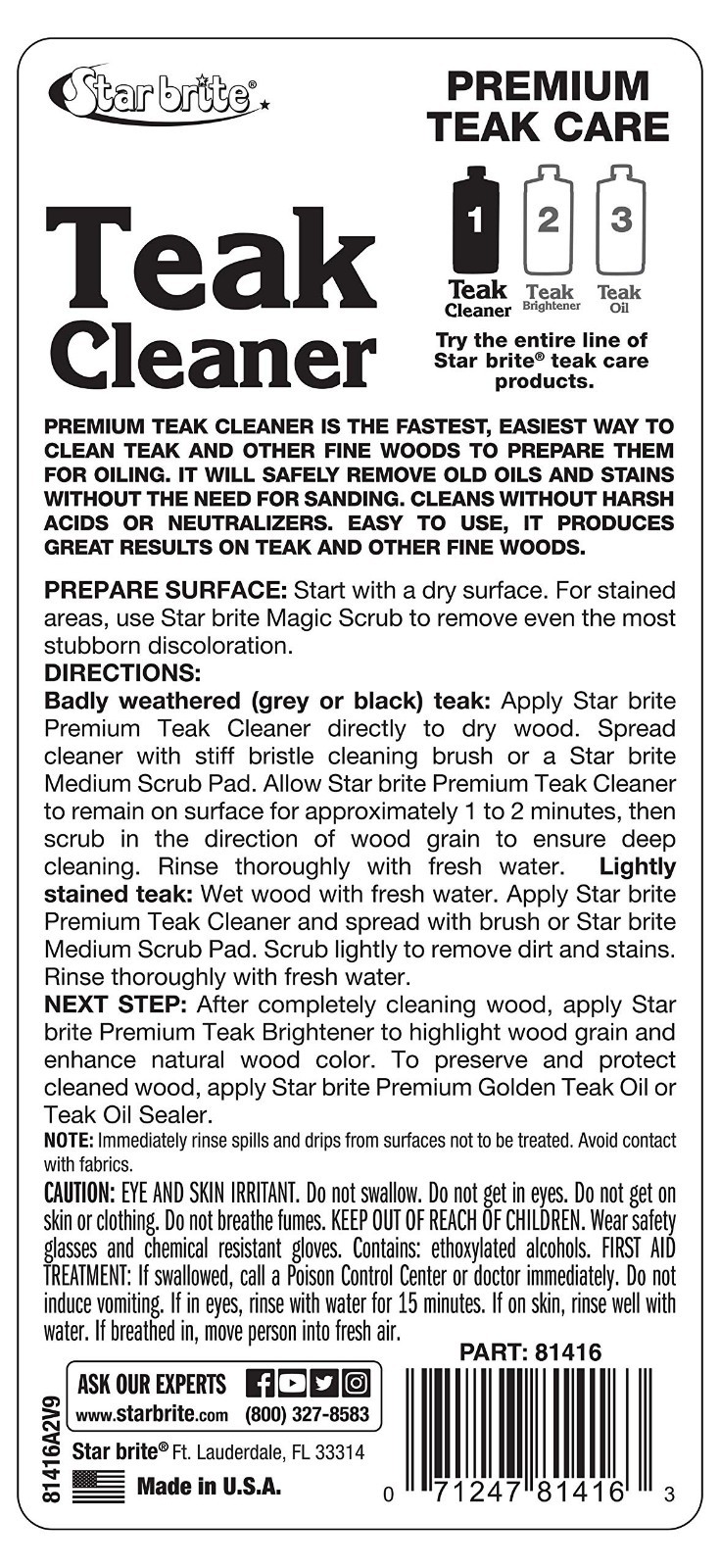 Teak Cleaner – Restore & Refresh Weathered Gray Teak Furniture & Fine Woods – 16