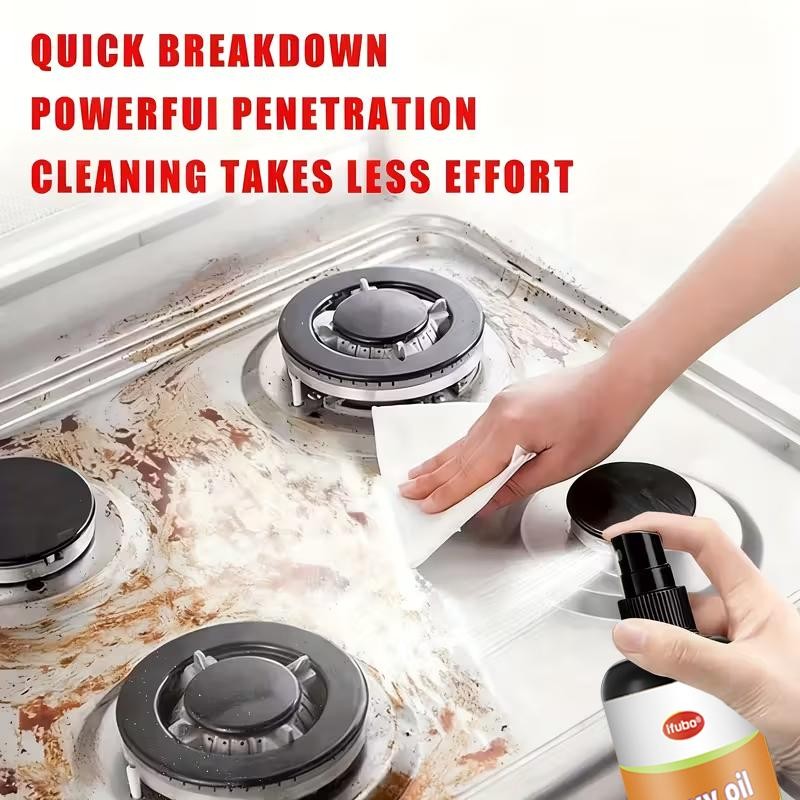 Heavy Duty Kitchen Cleaner Spray Oil Stain Remover Hood Stove Tile 55ml
