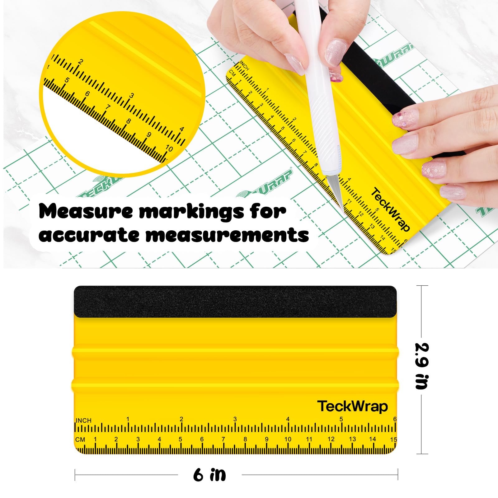 Professional Plastic Squeegee Tool for Vinyl Decals, Stickers, and Wallpaper