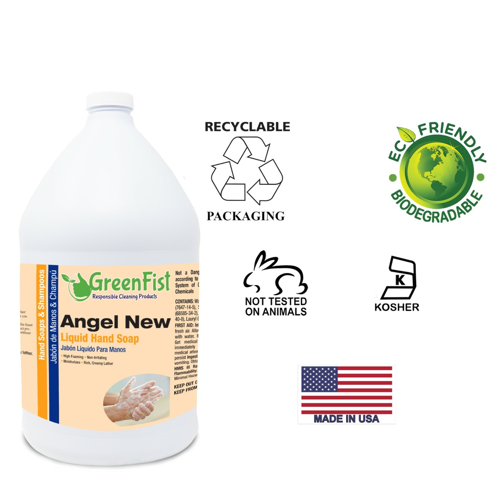GreenFist Liquid Hand Soap (1 Gallon) + Peroxide Cleaner (1 Gallon)