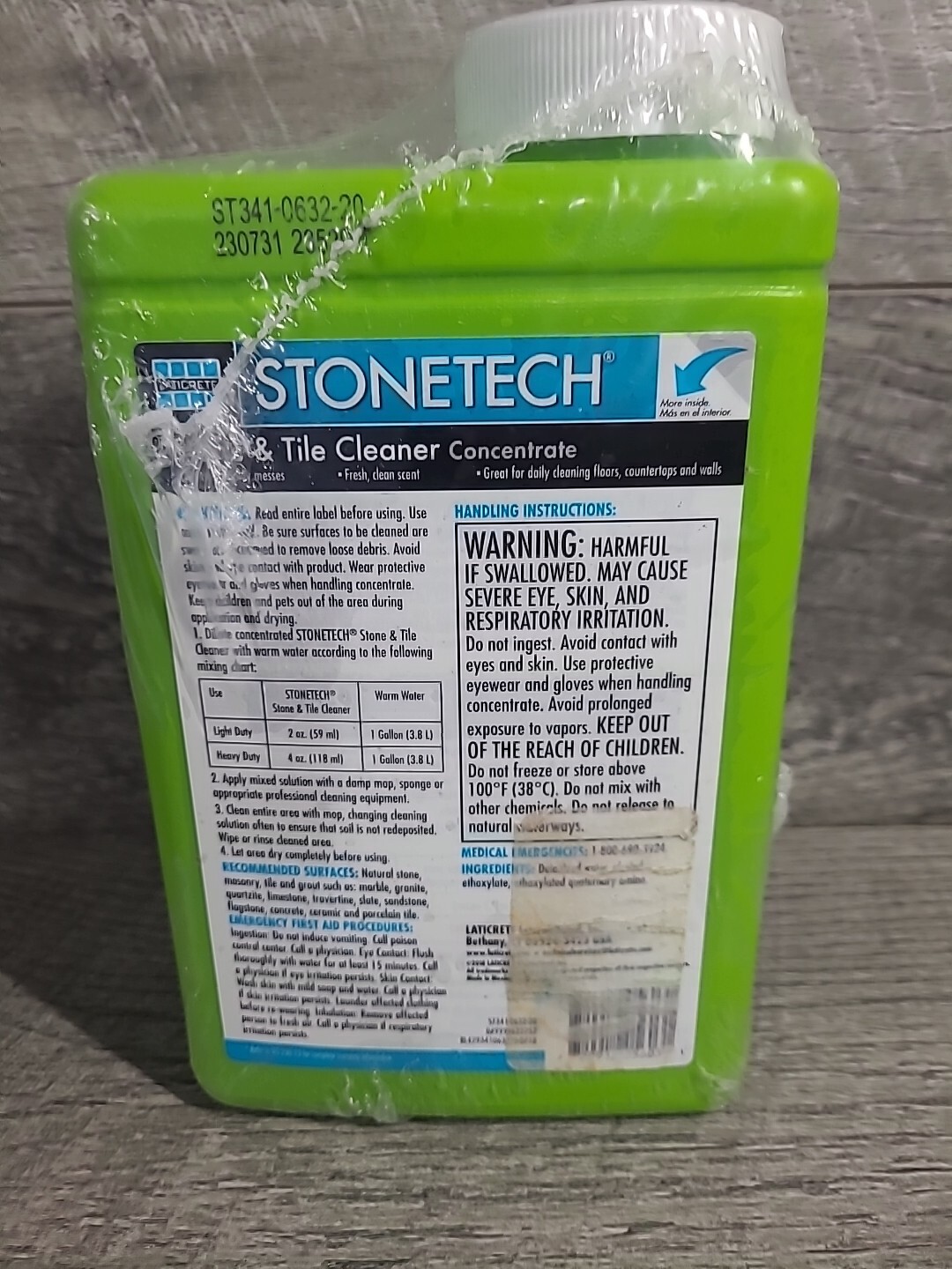 STONETECH Stone & Tile Cleaner, 1 Quart/32OZ, Bottle, Free Shipping