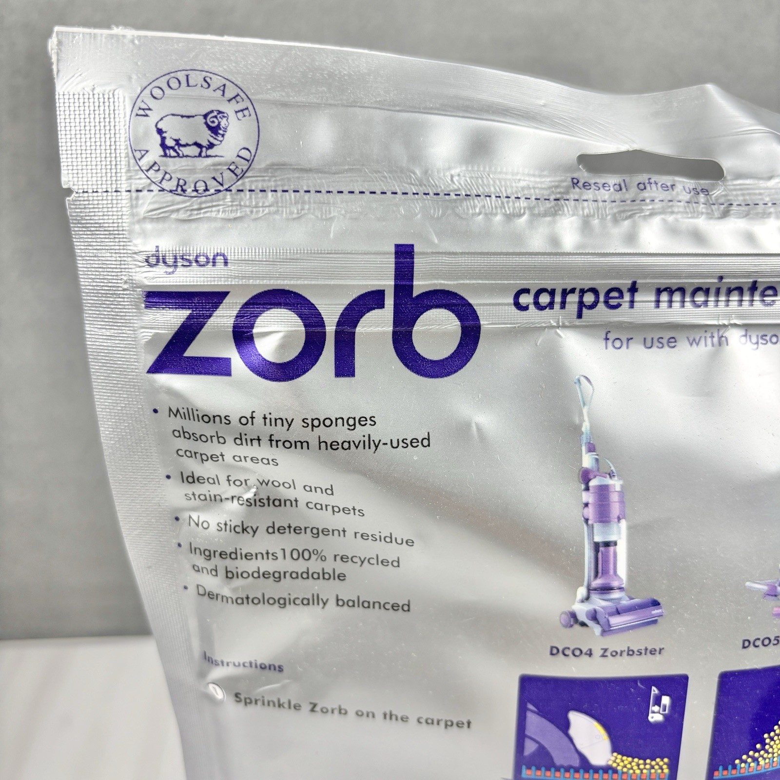 New DYSON Zorb Carpet Powder 26.5 Oz. Dyzolv Spot Cleaner 8.5 Fl Oz Woolsafe Rug