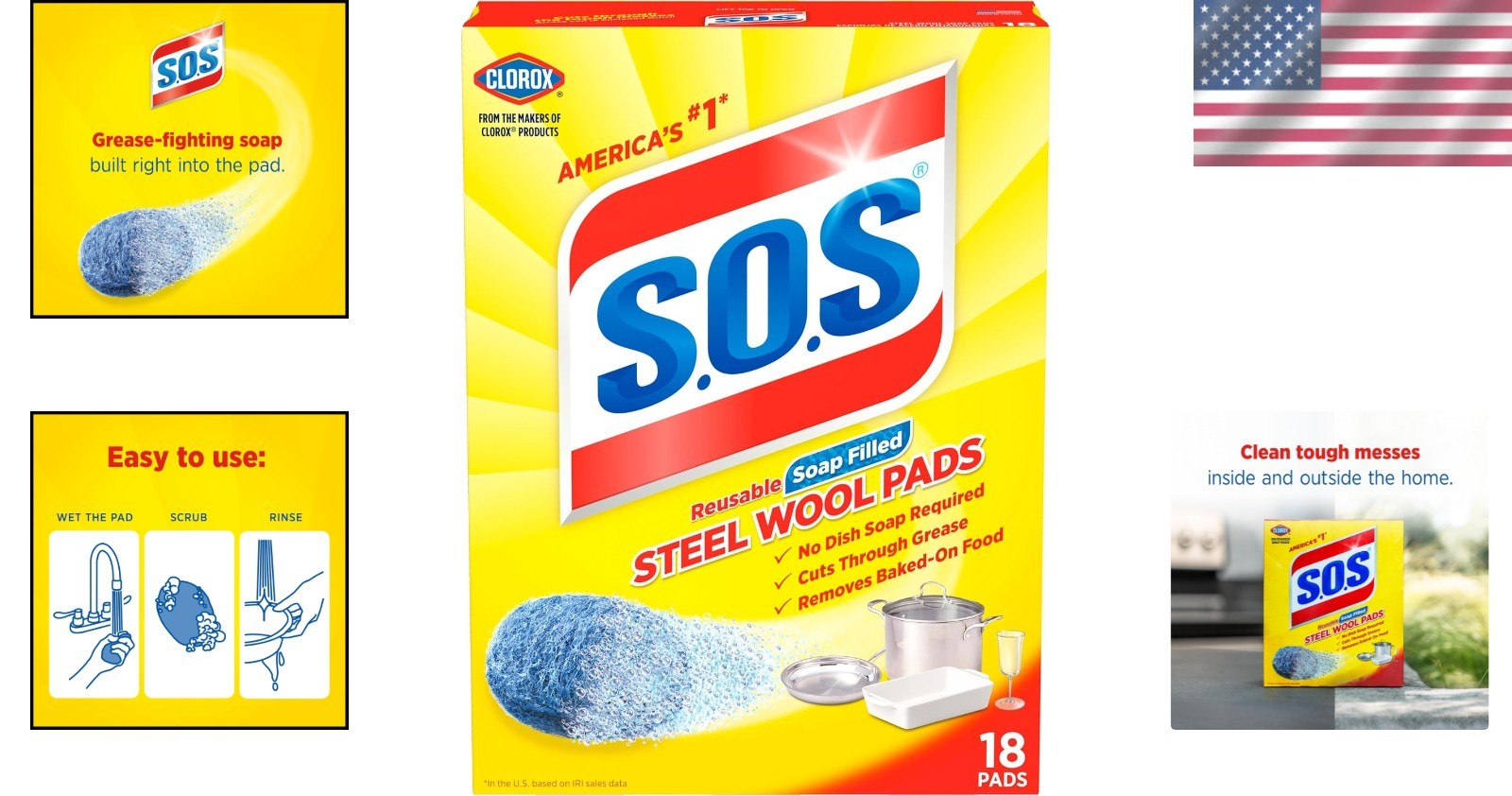 Reusable Steel Wool Soap Pads – 18 Count for Sparkling Clean Surfaces
