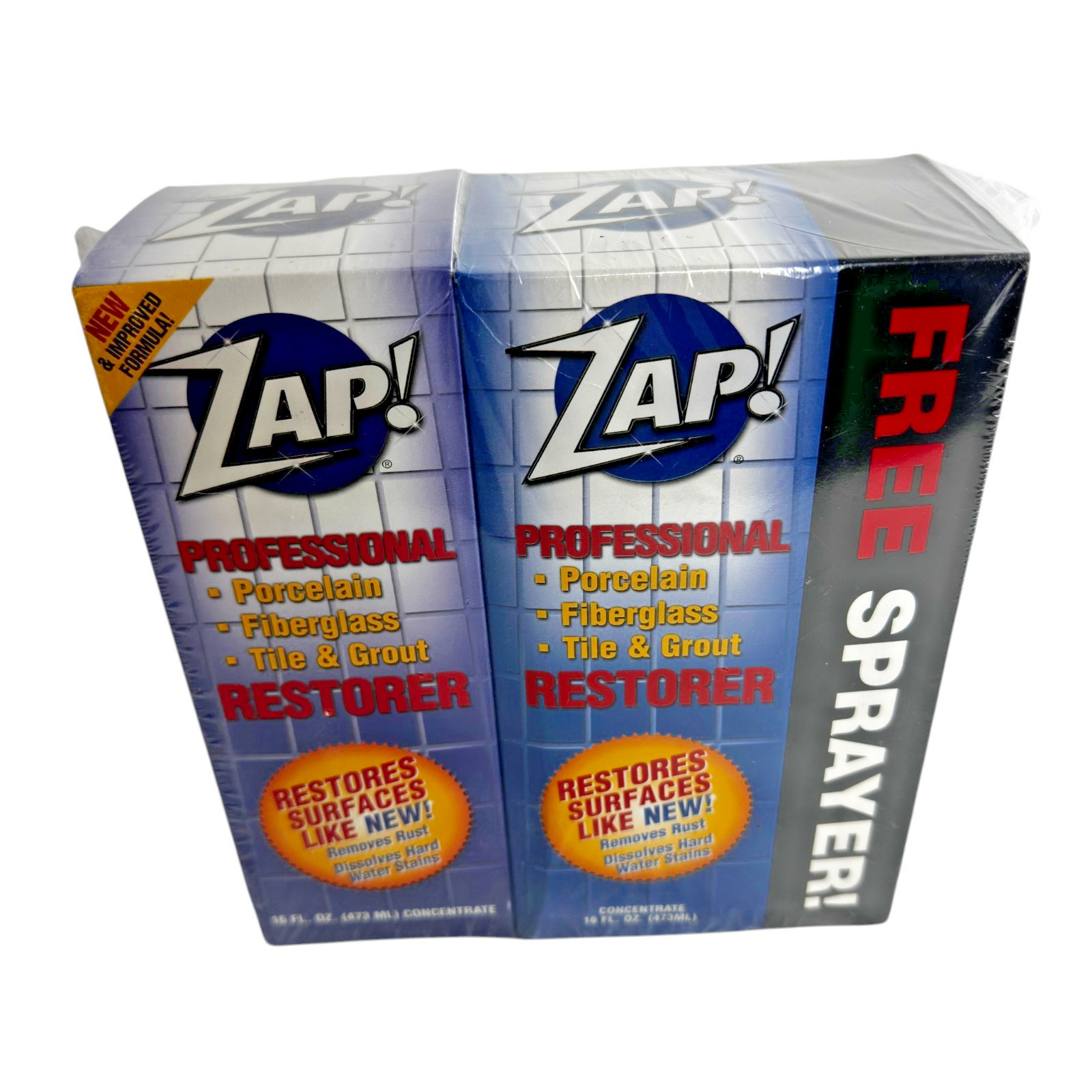 ZAP! Professional Restorer Concentrate Twin Pack 16oz each Sealed Sprayer New