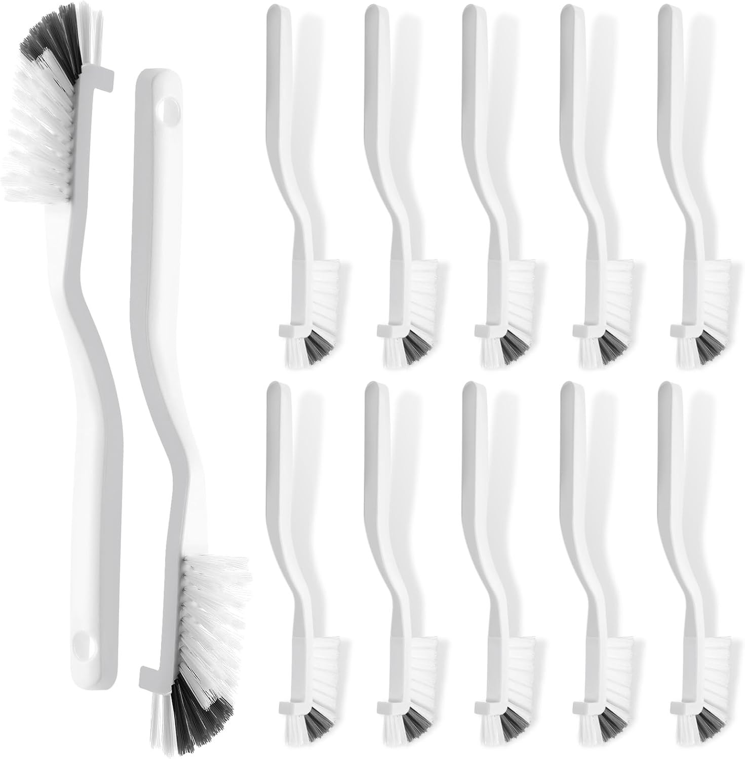 Yinkin 12 Pcs Kitchen Scrub Brush Bulk Sink Bathroom Edge Corner Cleaning Brush