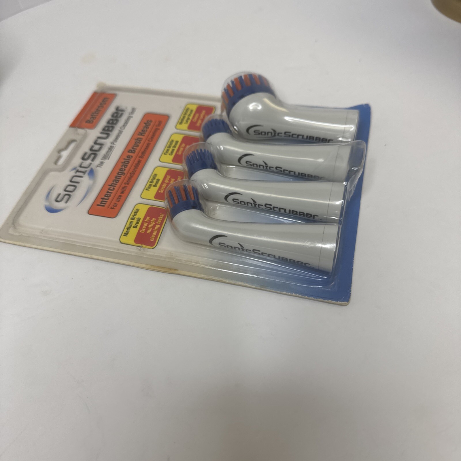 Sonic Scrubber Bathroom Power Cleaner 4 Interchangeable Brush Head Replacements