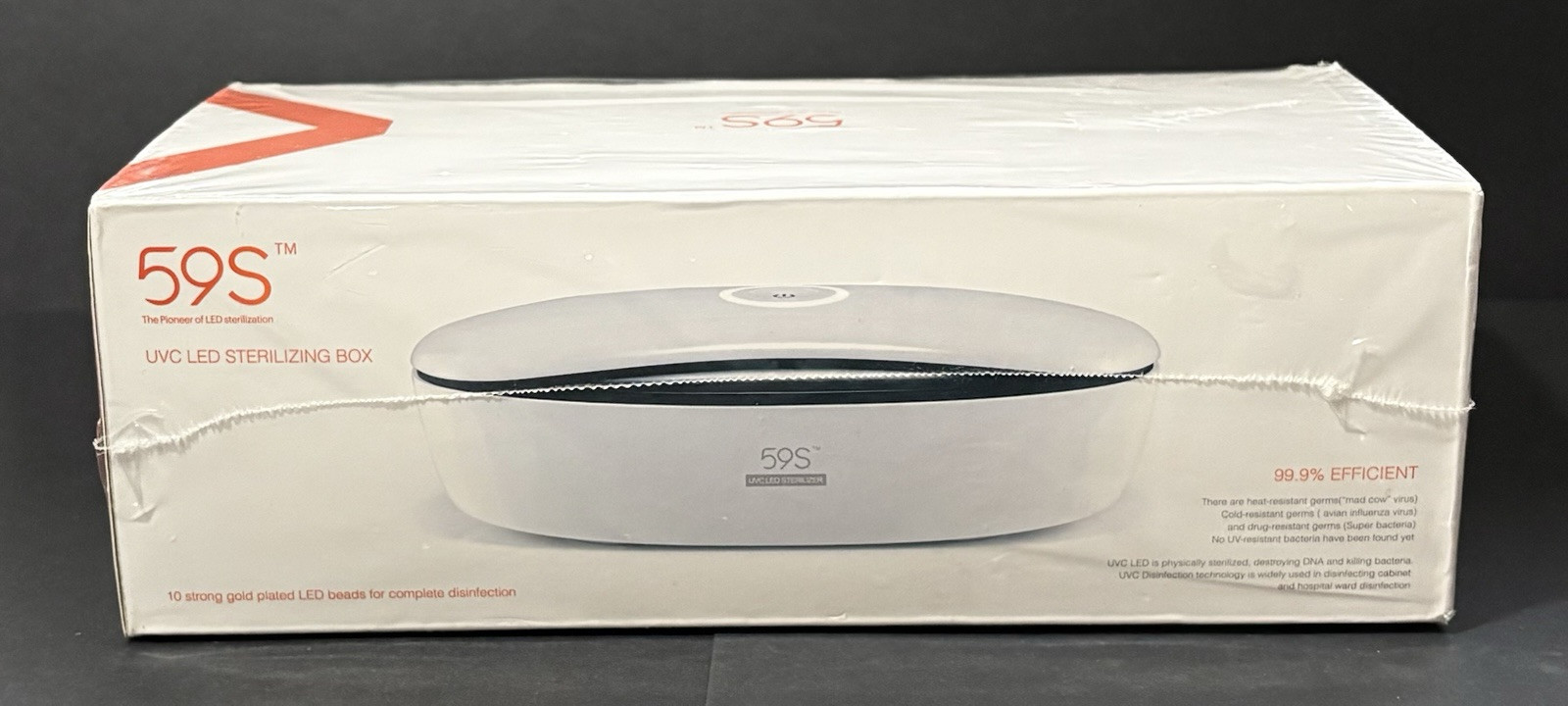 New Sealed UVC LED Sterilizer Box 59S S1 With 10 Strong Gold Plated LED Beads