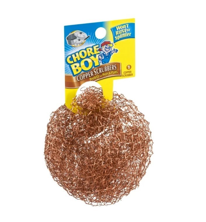 5 Chore Boy Copper Scrubbers Scouring Pad, 100% Pure Copper NEW