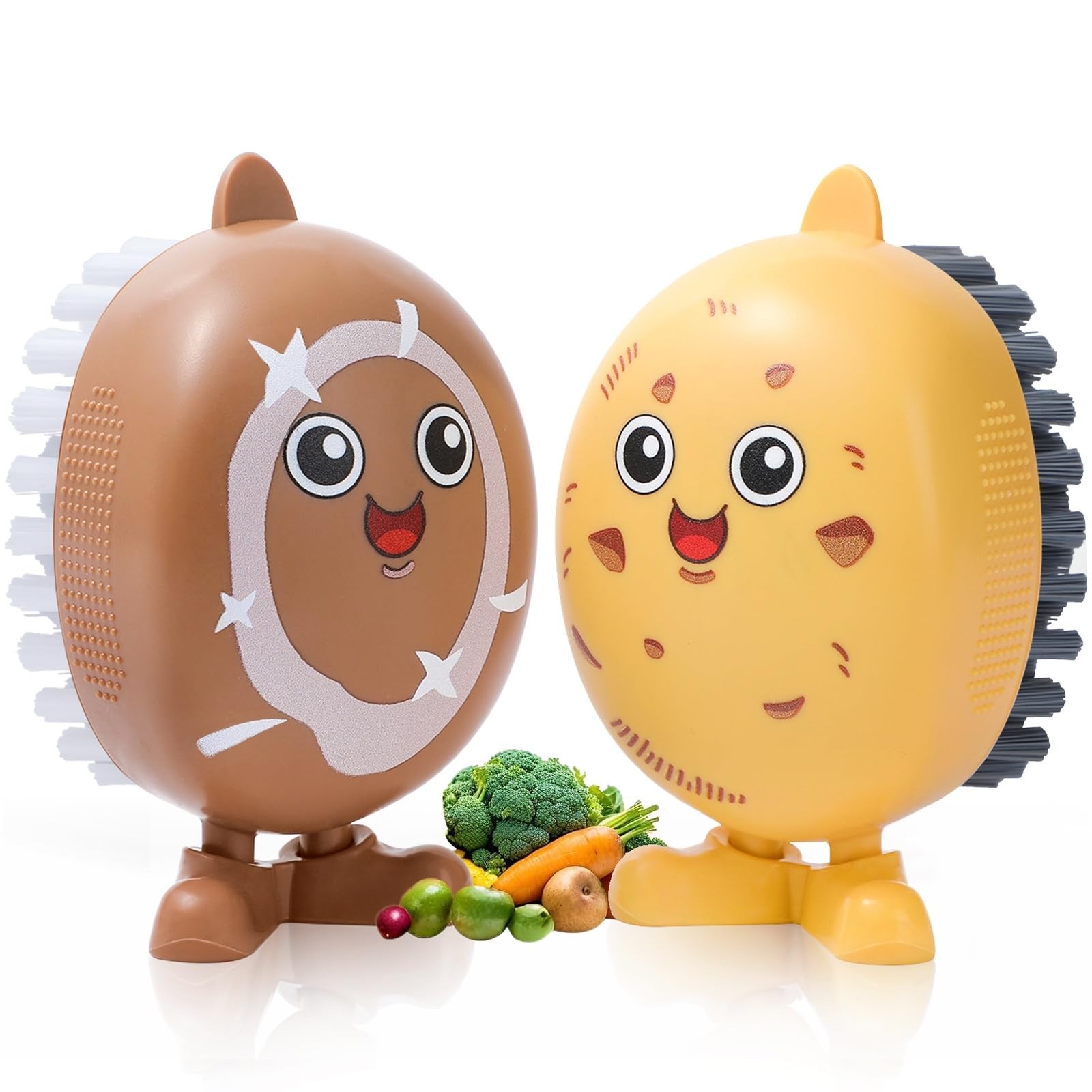 Vegetable Brush Scrubber Potato Mushroom Scrubber Brush Cleaning Veggie Fruit W