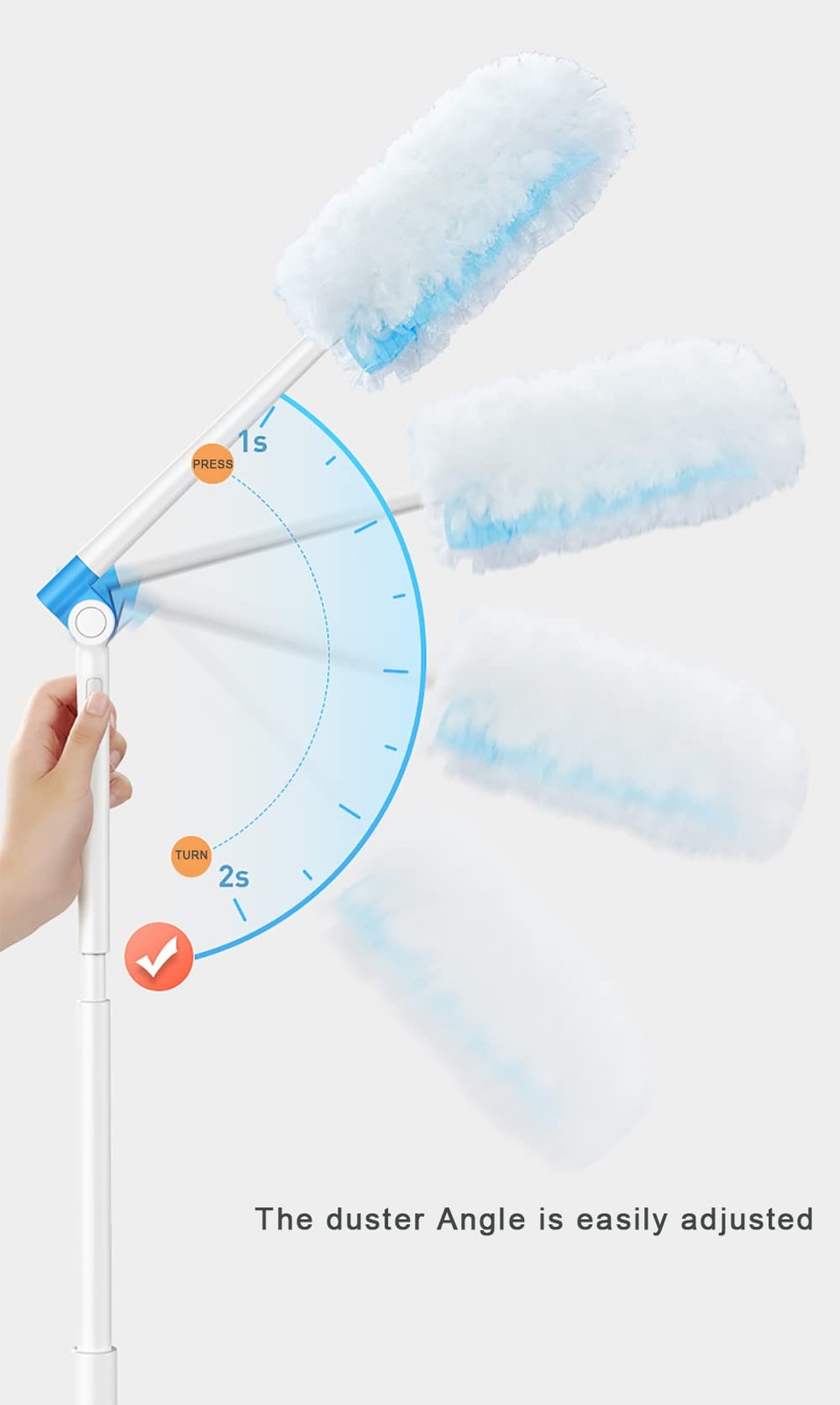 360 Degree Dusters Multi Surface Duster Refills Kit Extender Handle 1 Long Hand