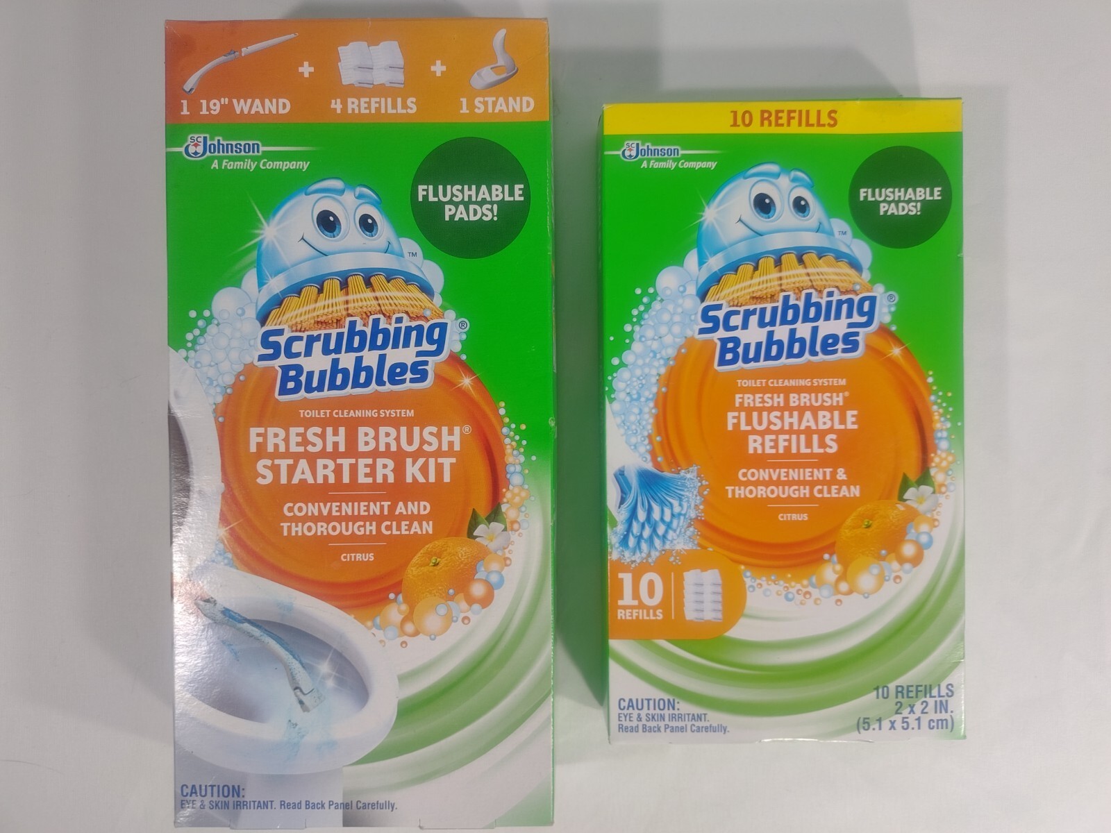 Scrubbing bubbles fresh brush starter kit W/ 10ct Refill Citrus Scent