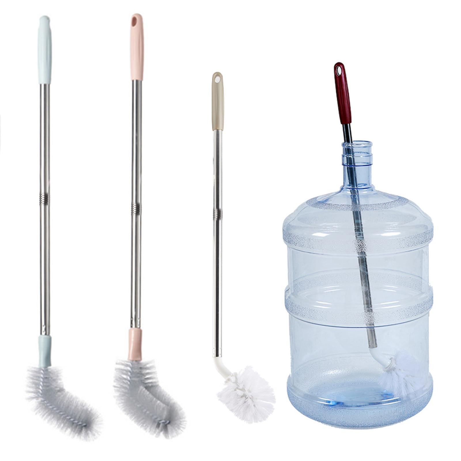 4 Pcs Water Bottle Brushes for Cleaning, 28.7” and 25.5” Stainless Steel Lo…