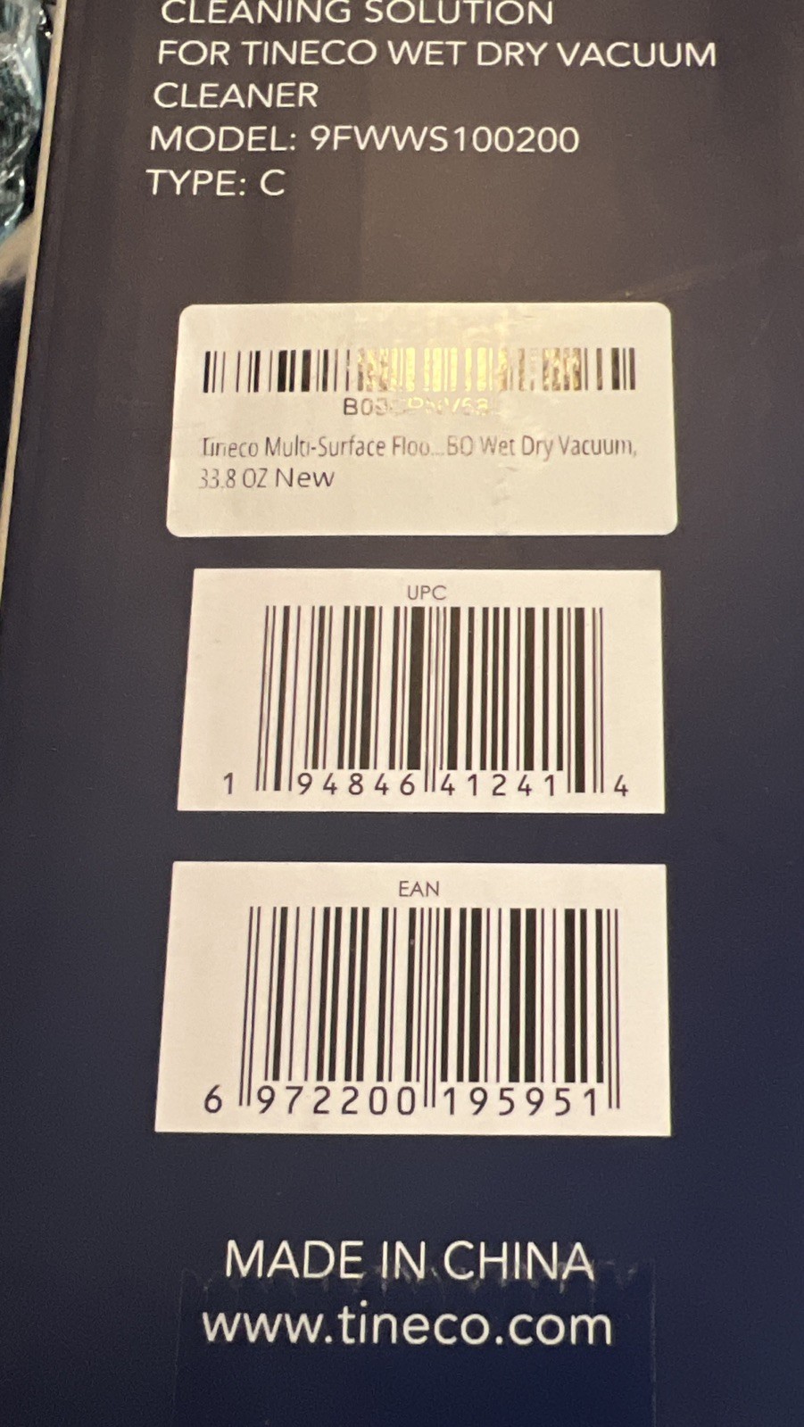 Tineco Floor Deodorizing And Cleaning Solution (33.8 OZ) New Sealed