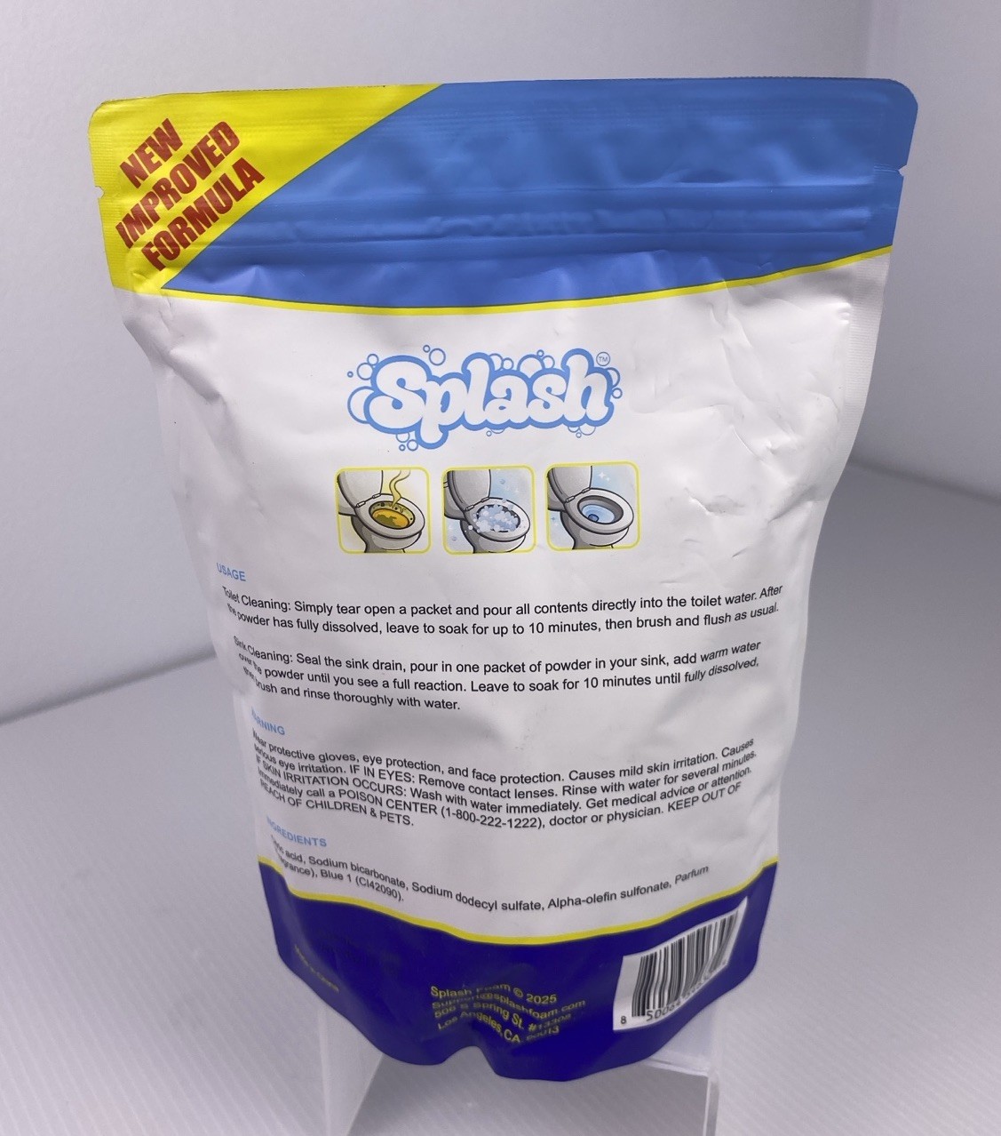 Splash Toilet Cleaner Self Activating Cleaning Powder for Toilet Bowl Exp 5/27